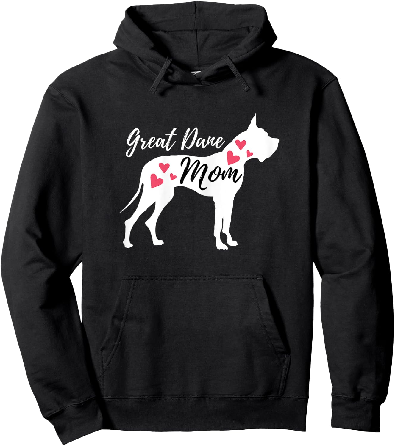 Great Dane Mom - German Mastiff Deutsche Dogge Dog Owner Hoodie - Hoodie | Black