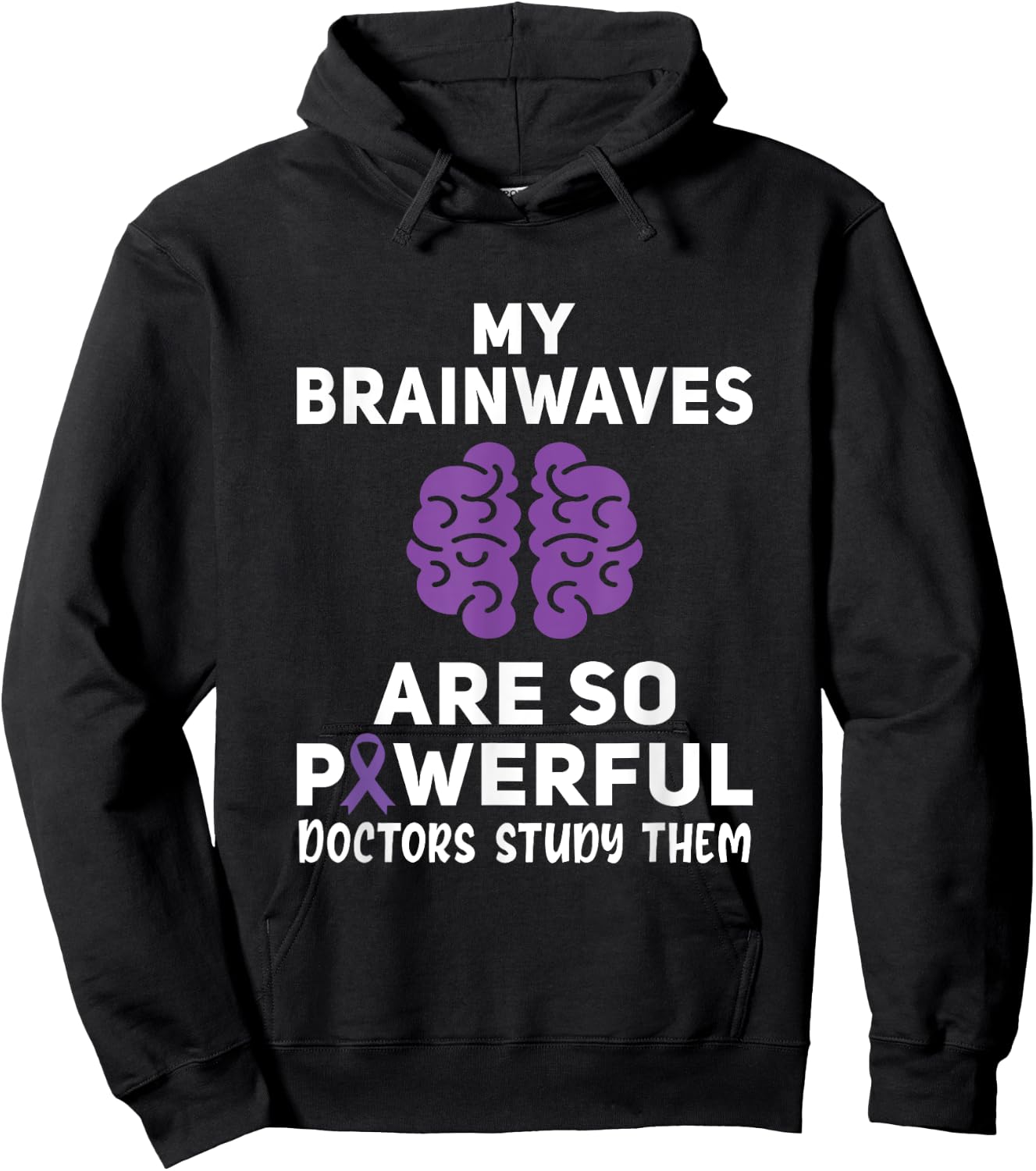 For purple Ribbon Warrior & Supporters - Epilepsy Awareness Hoodie - Hoodie | Black