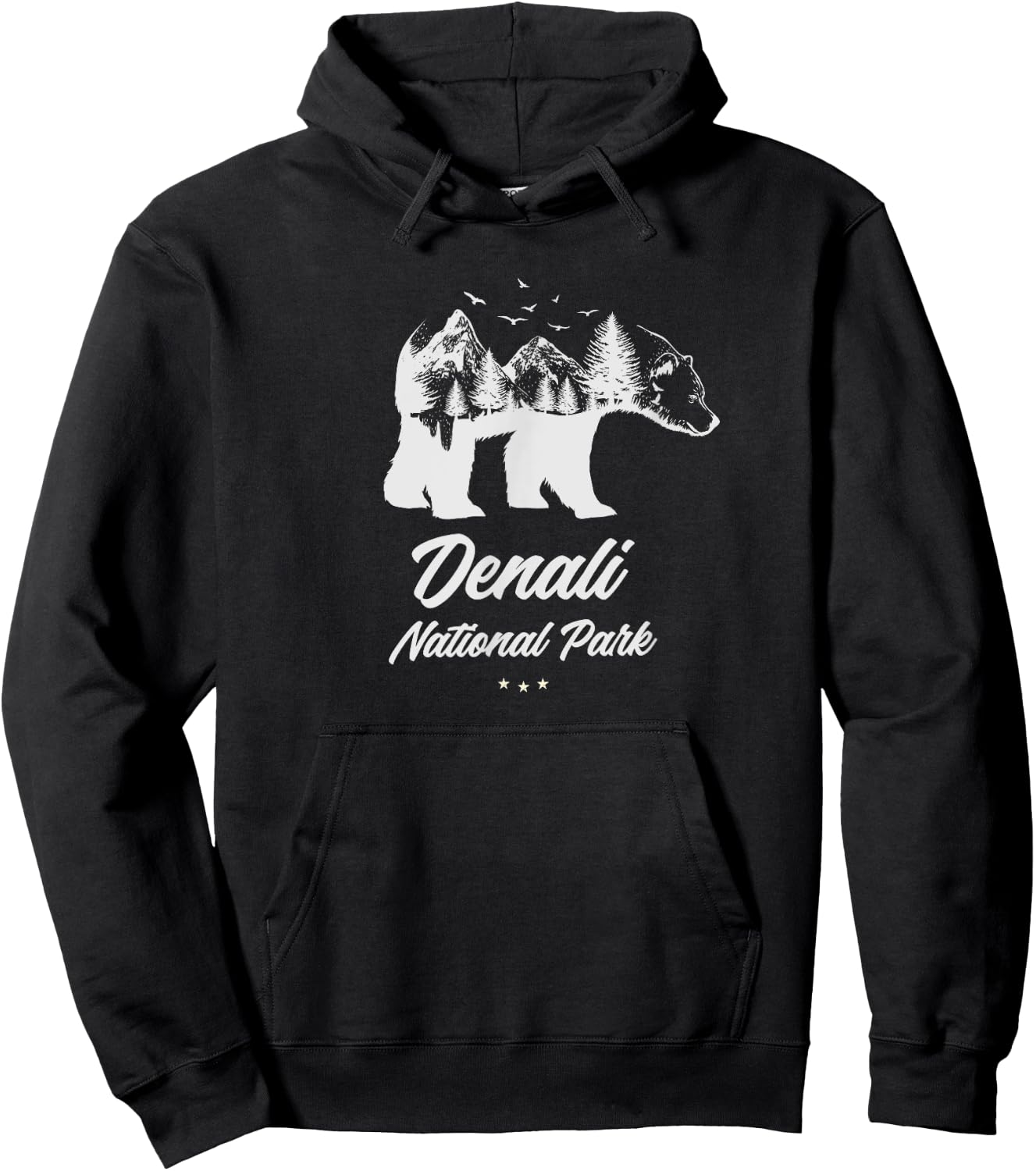 Denali - National Park Bear Souvenir Hoodie - Hoodie | Black