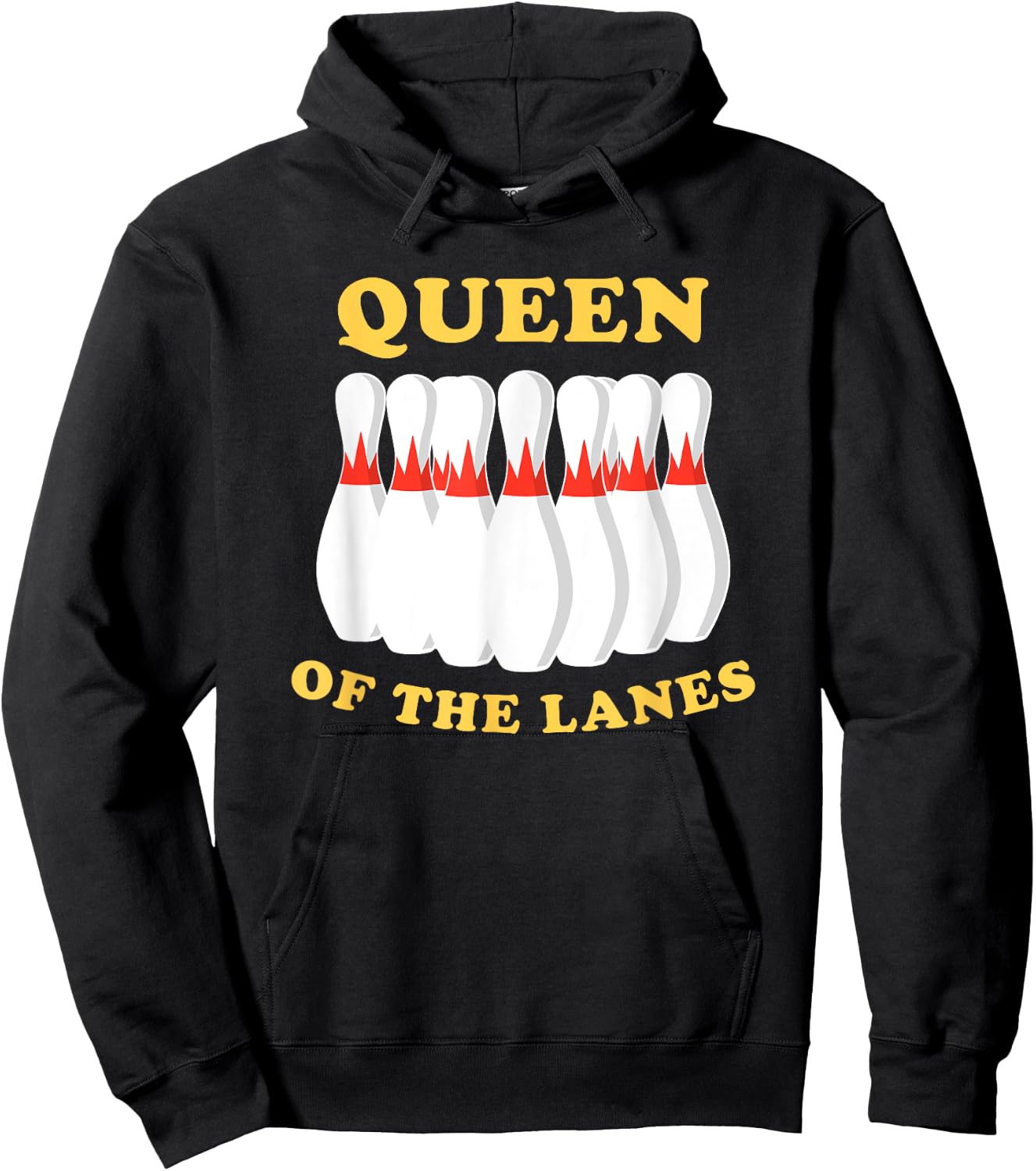 Bowling Queen Of The Lanes Girls or Hoodie - Hoodie | Black