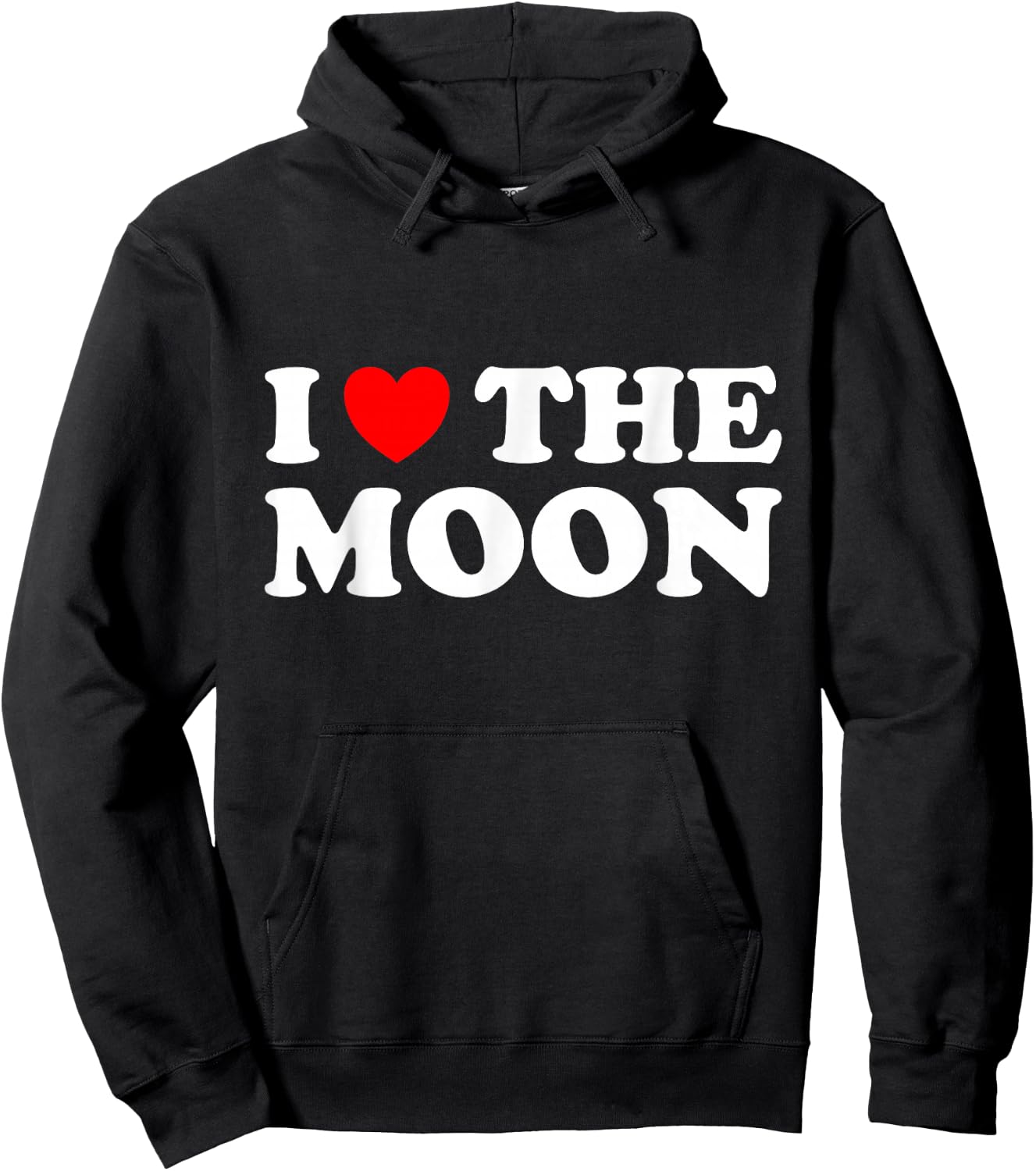 I Love The Moon Hoodie - Hoodie | Black