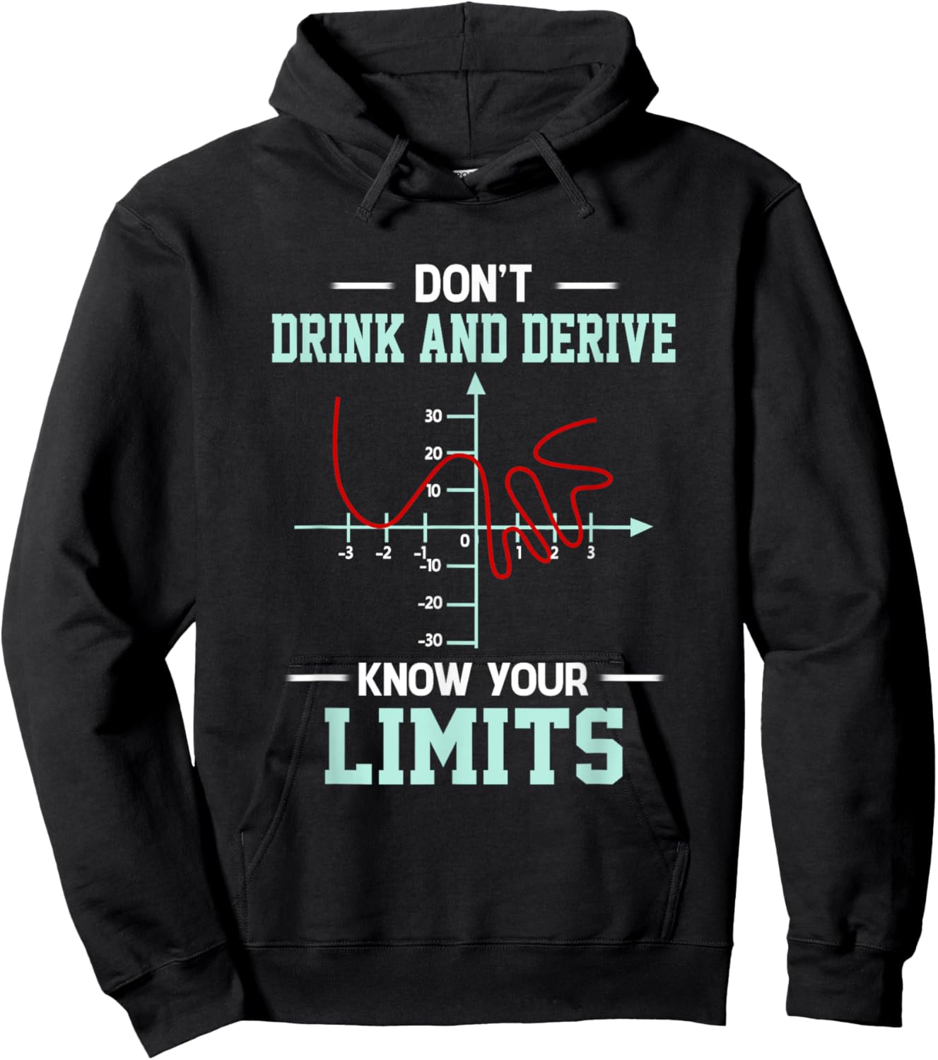 Dont Drink And Derive - Know Your Limit Mathematical Graphs Hoodie - Hoodie | Black
