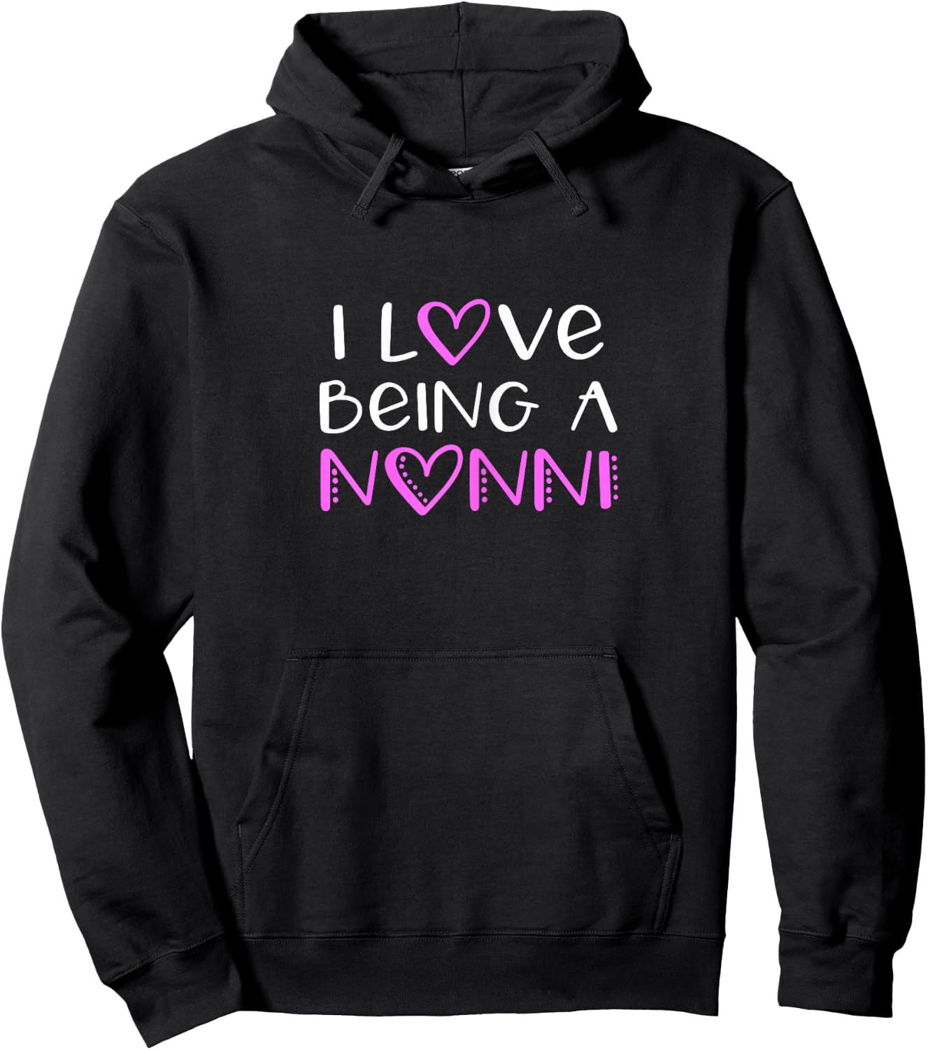 I Love Being A Nonni Cute Cool Hoodie - Hoodie | Black