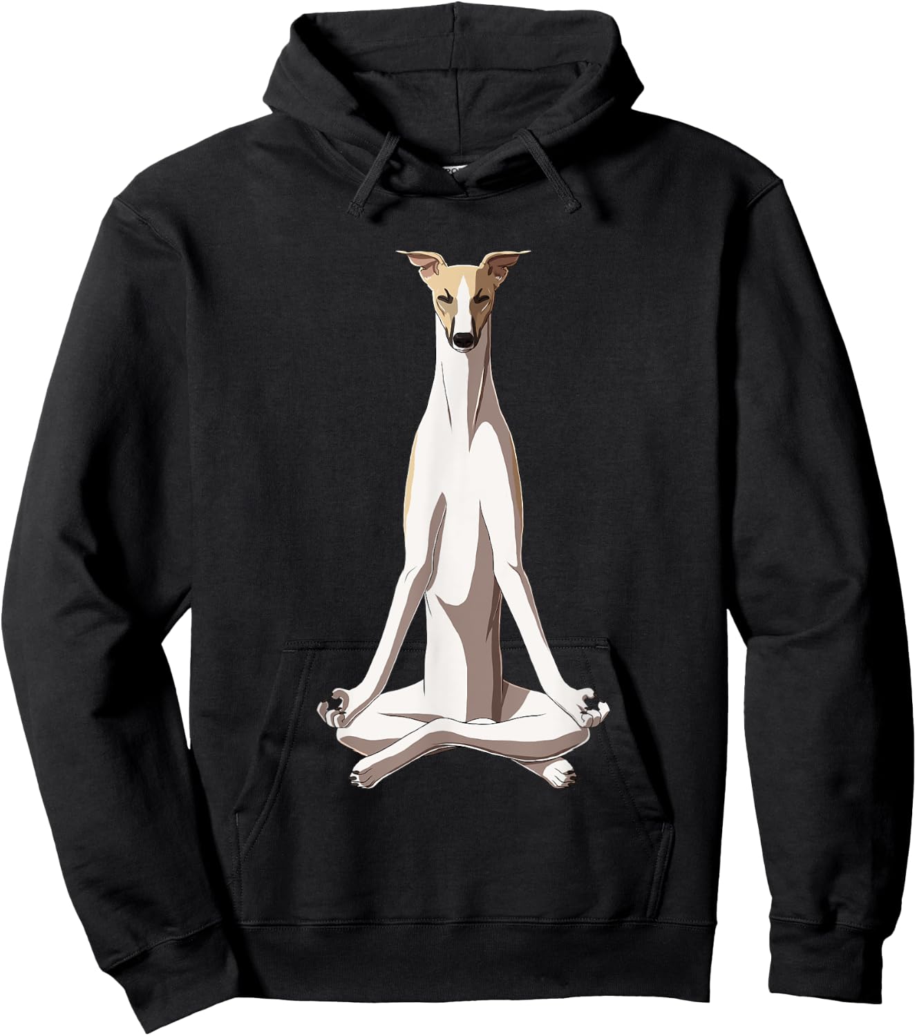Funny Yoga Dog Whippet Men Women Girls Kids Hoodie - Hoodie | Black