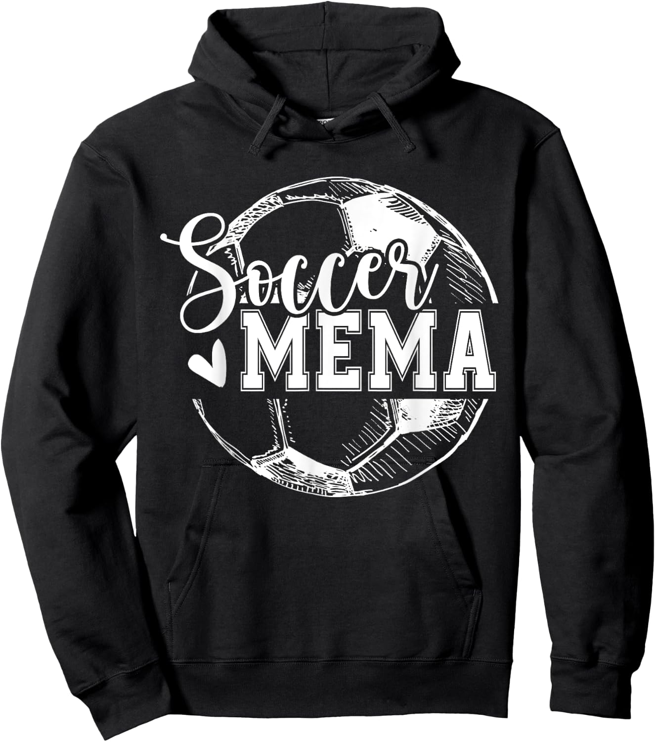 Vintage Soccer Mema Funny Ball Mema Hoodie - Hoodie | Black