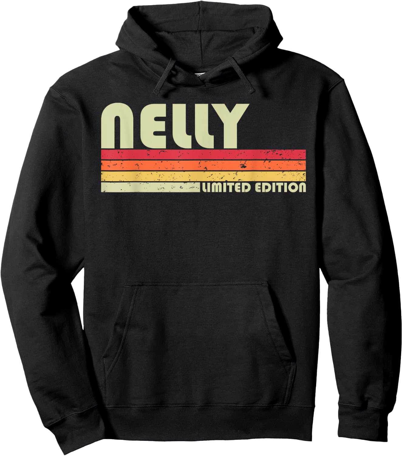 NELLY Name Personalized Retro Vintage 80s 90s Birthday Hoodie - Hoodie | Black