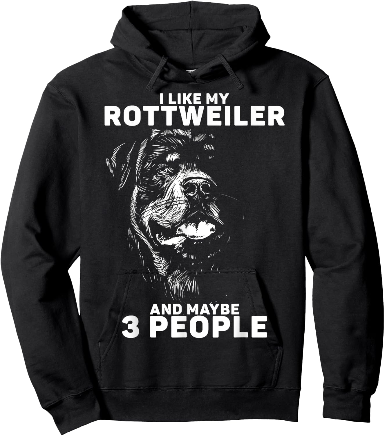 Rottweiler Rottie I Like Love Dog Hoodie - Hoodie | Black