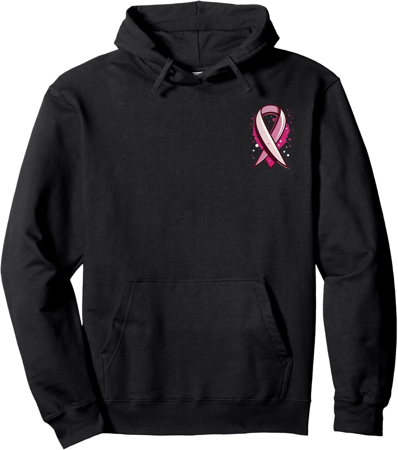 Pink Ribbon Breast Cancer Awareness Hoodie - Hoodie | Black