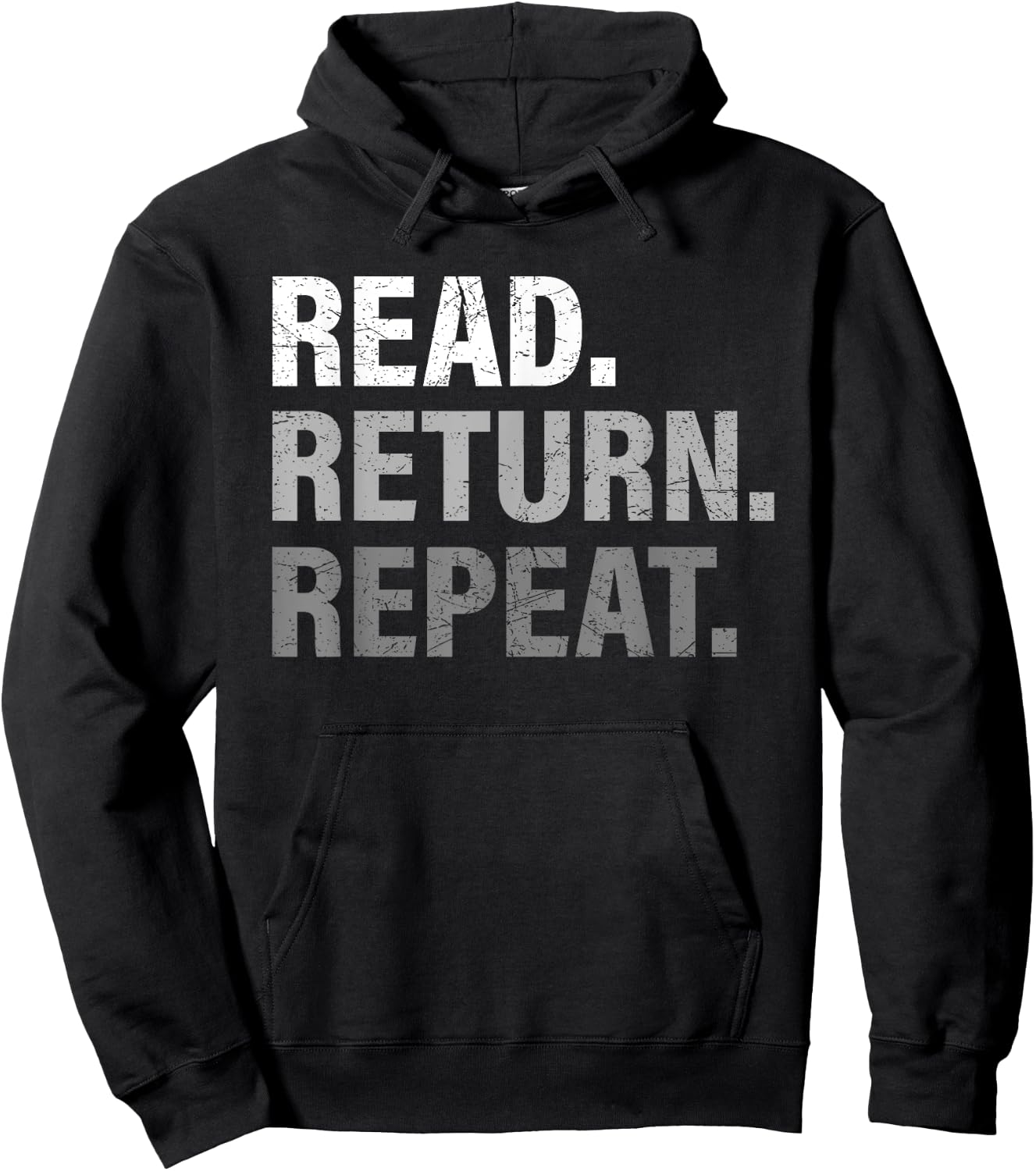 Read Return Repeat funny Library Shirt, Library Worker Gift Hoodie - Hoodie | Black