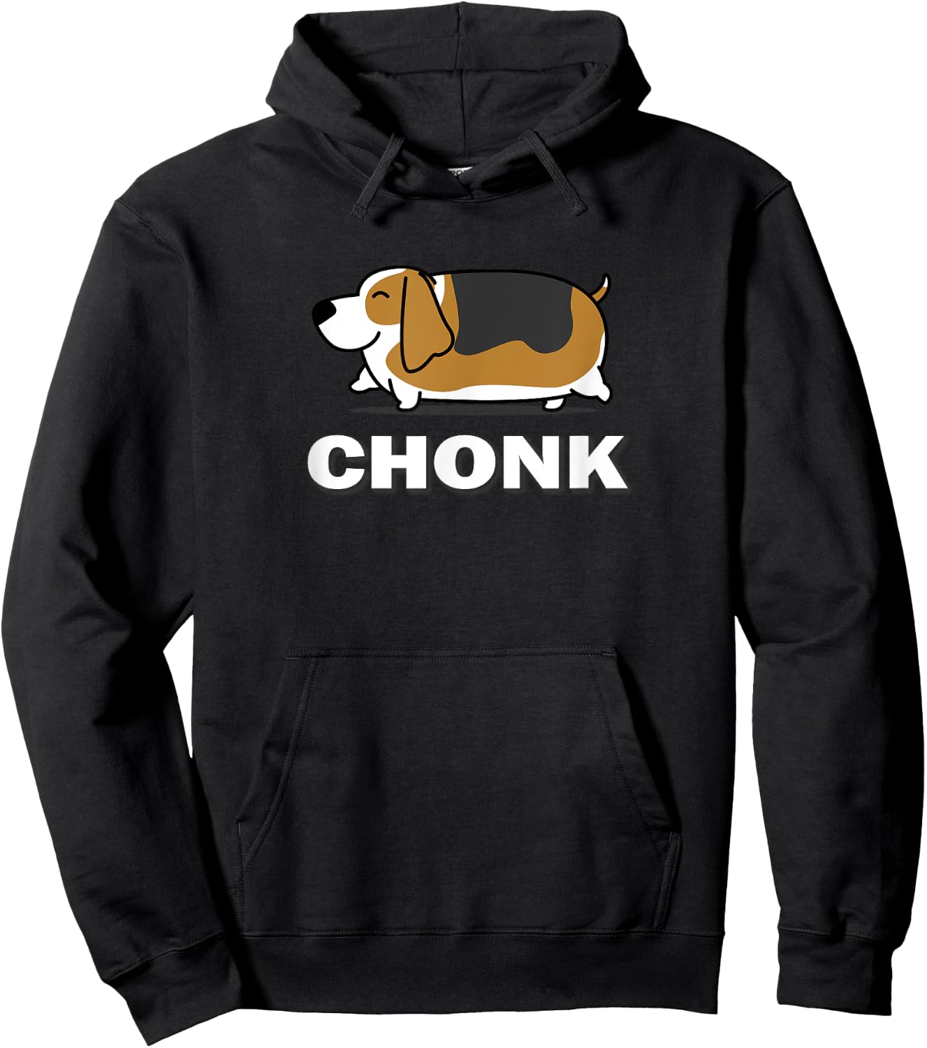 Kawaii Fat Chonk Chonky Kids Basset Hound Lover Hoodie - Hoodie | Black