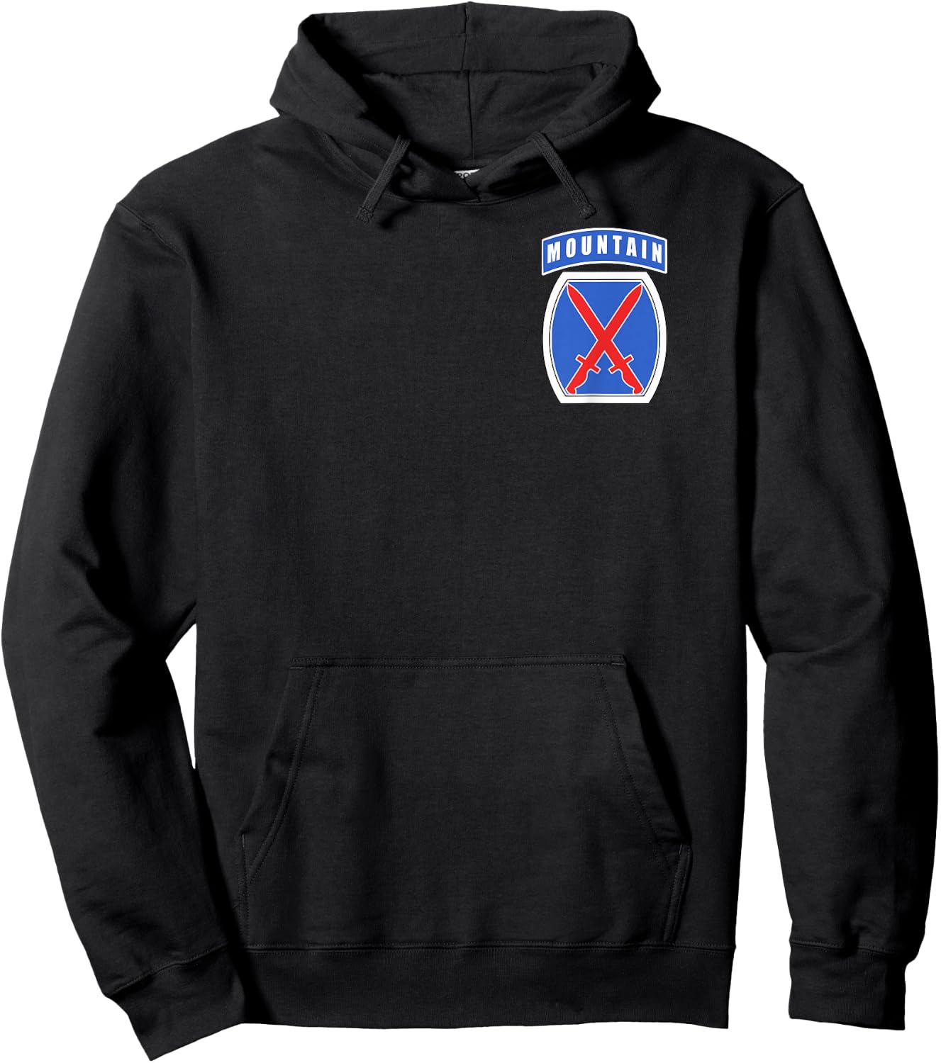 10th Mountain MTN Division Patch Hoodie - Hoodie | Black