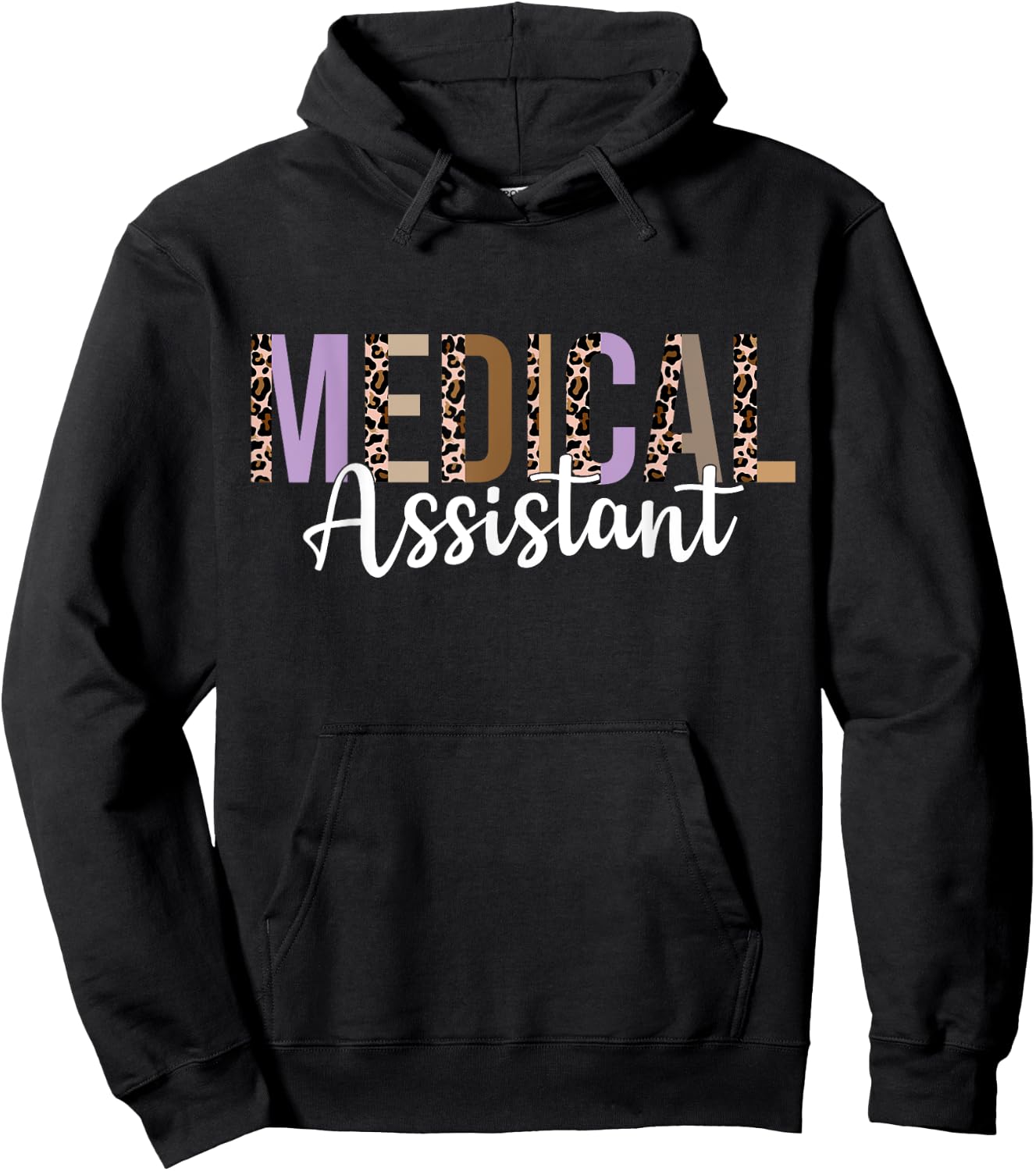 Medical Assistant Nurse Doctor Assistant Leopard Hoodie - Hoodie | Black