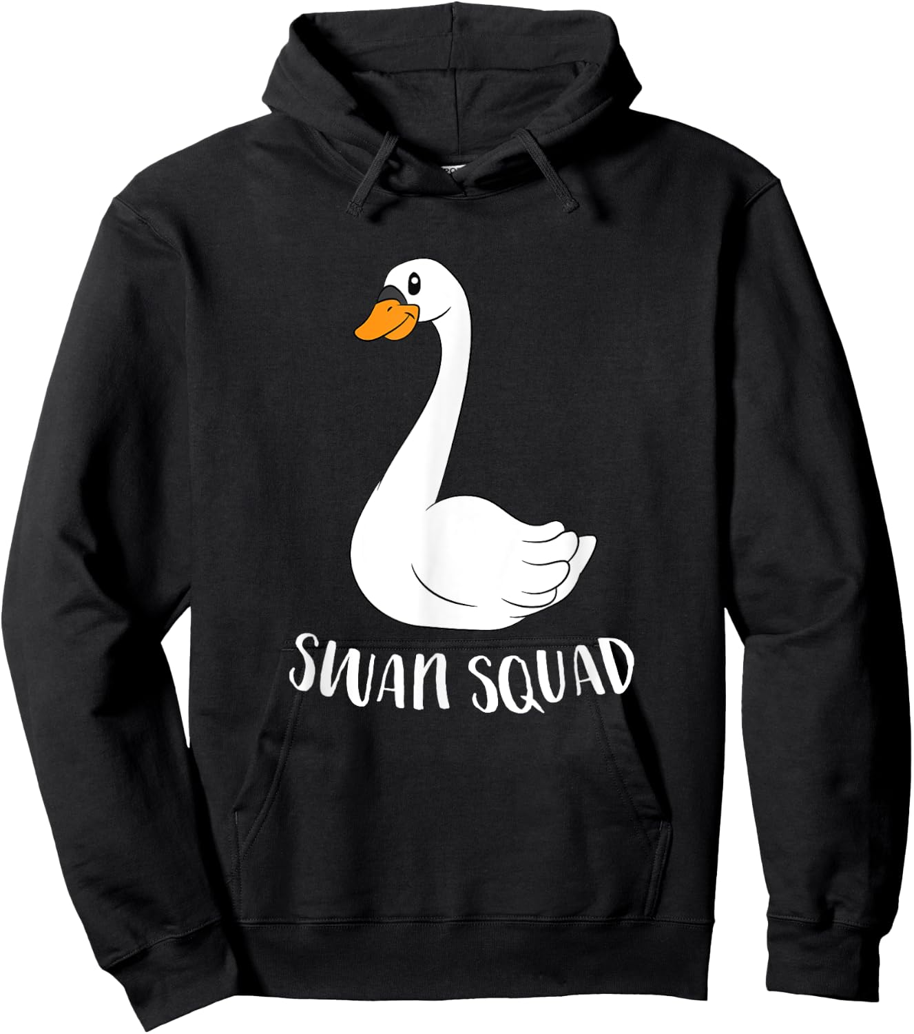 Cute Swan Squad Funny Team Swans Hoodie - Hoodie | Black