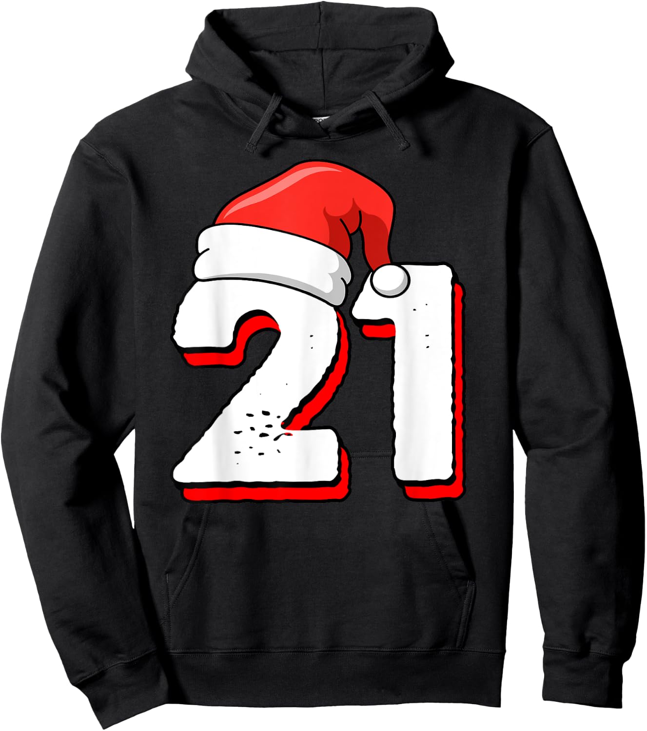 21st Birthday Christmas Number 21 Years Old Birthday Hoodie - Hoodie | Black