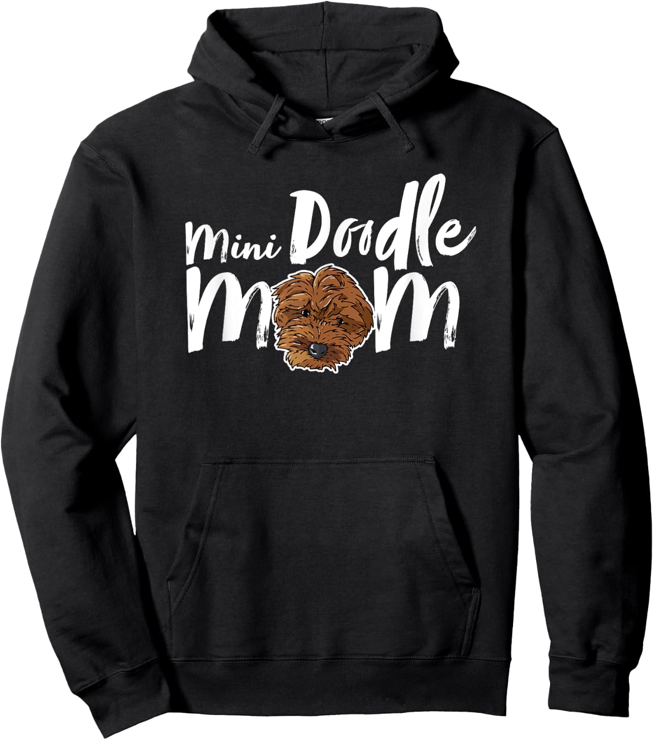 Mini Doodle Mom Dog Cute Girly Dog Mama Goldendoodle Breed Hoodie - Hoodie | Black