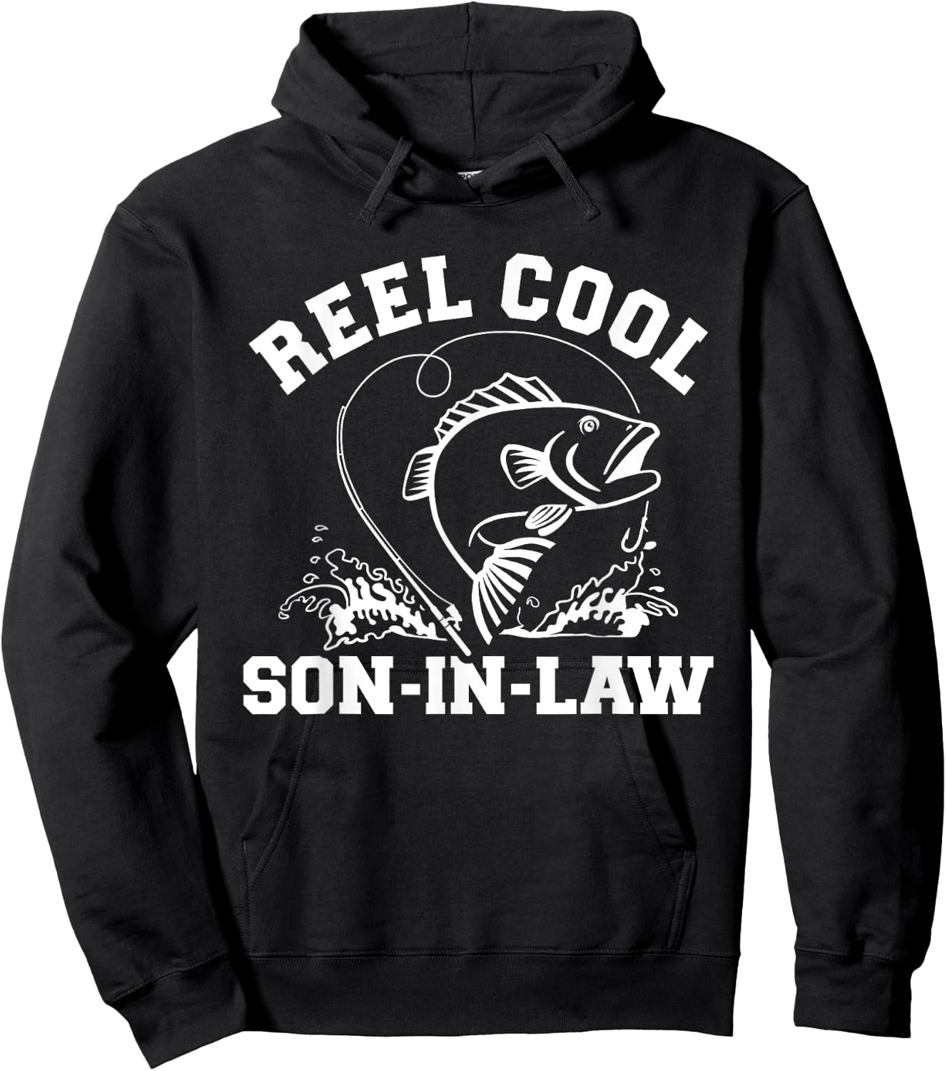 Reel cool fishing son-in-law Hoodie - Hoodie | Black