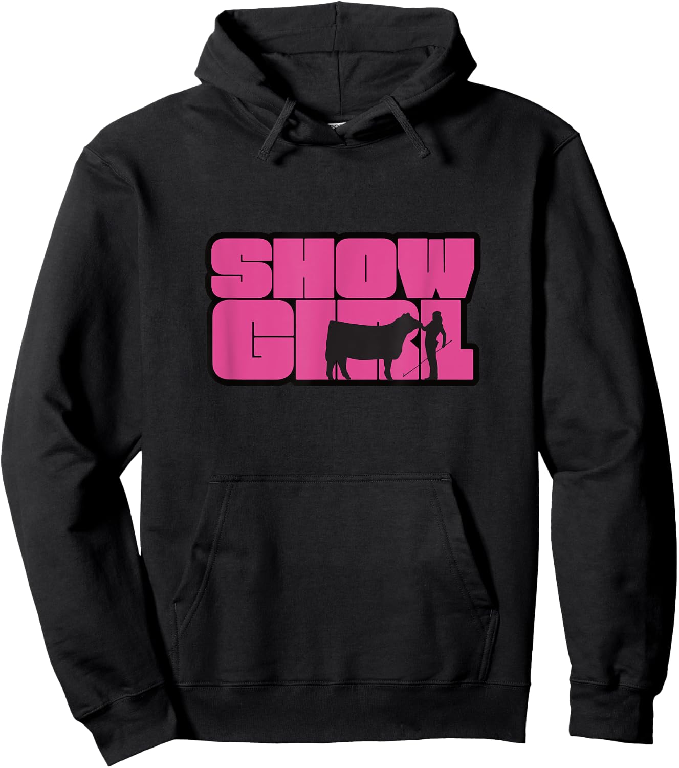 Show Girl - Fun Livestock Cattle Showing Hoodie - Hoodie | Black