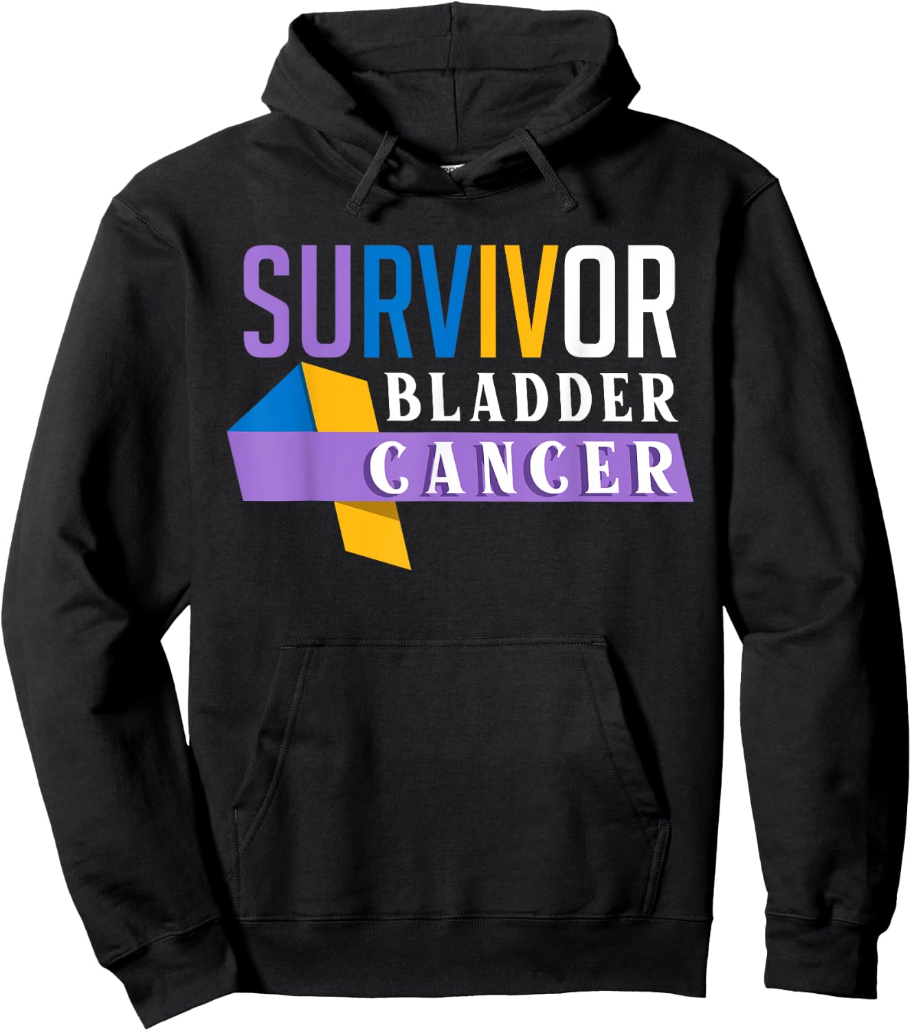 Suvivor Bladder Cancer Awareness Bladder Cancer Survivor Hoodie - Hoodie | Black