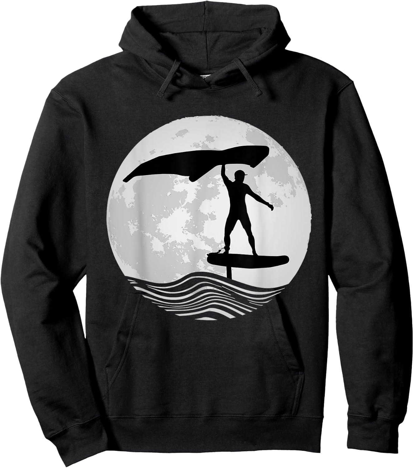 Wing Surf Wing Foil Wingsurfer Foiler Hoodie - Hoodie | Black