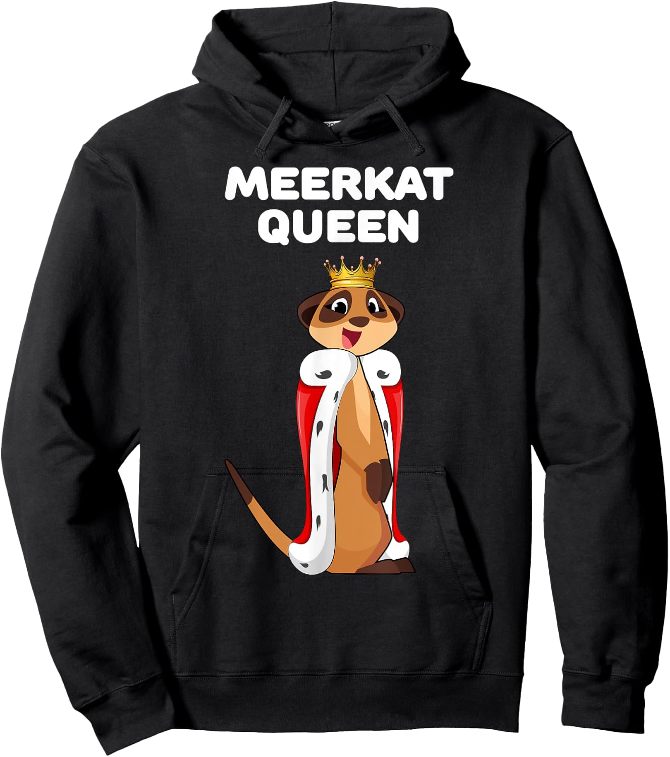 Meerkat Queen | Meerkat | Girls Meerkat Hoodie - Hoodie | Black