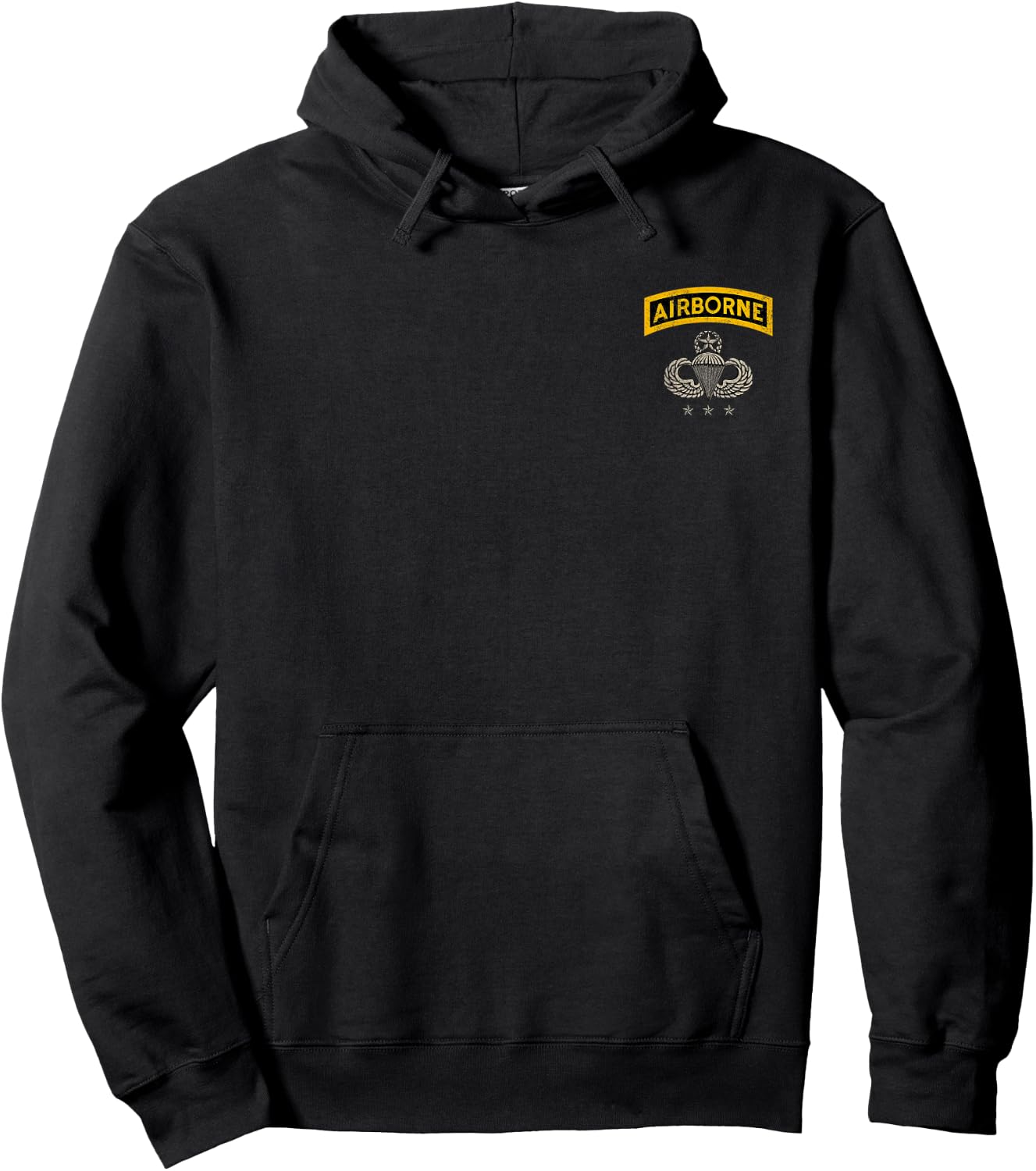 Proud U.S Army Airborne Division Tab , Veterans Day Hoodie - Hoodie | Black