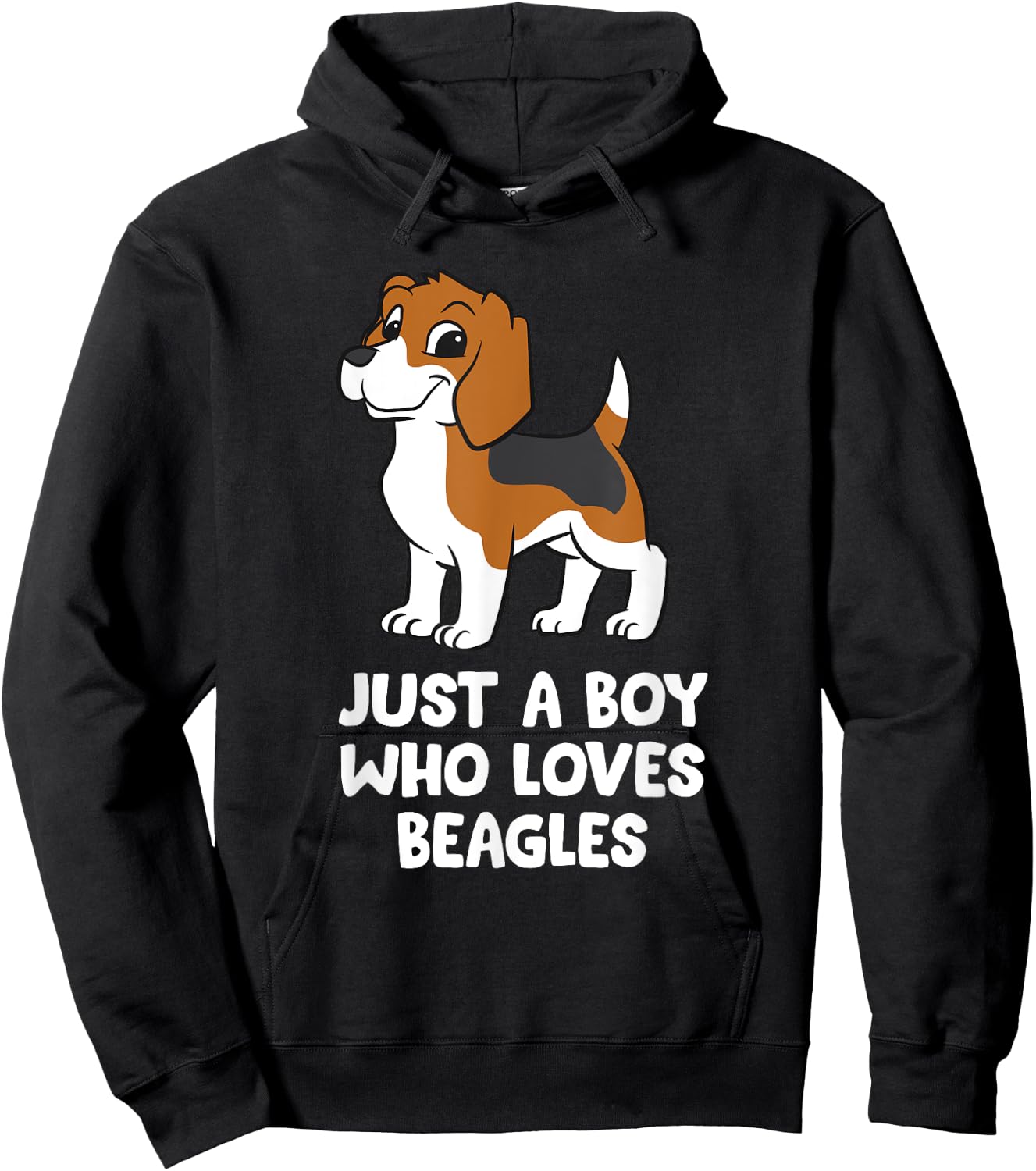Beagle Dog Boy Just a Boy Who Loves Beagles Hoodie - Hoodie | Black