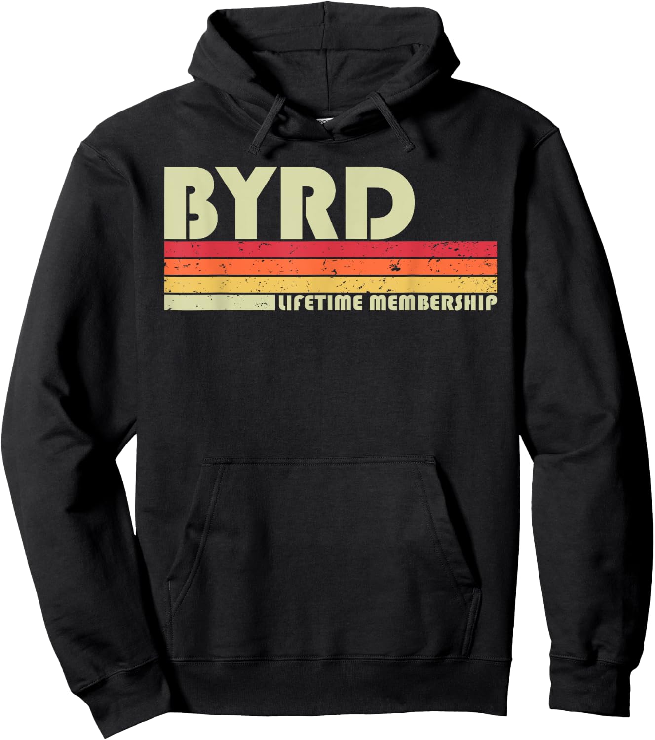 BYRD Surname Funny Retro Vintage 80s 90s Birthday Reunion Hoodie - Hoodie | Black