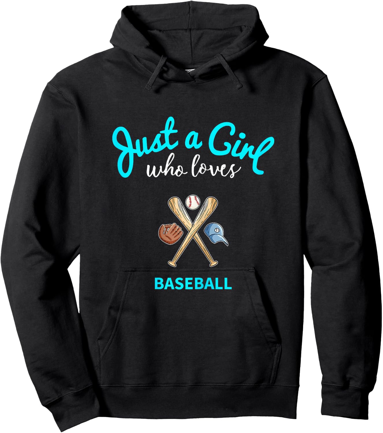 Baseball Shirt for Girls | Kids Baseball Hoodie - Hoodie | Black