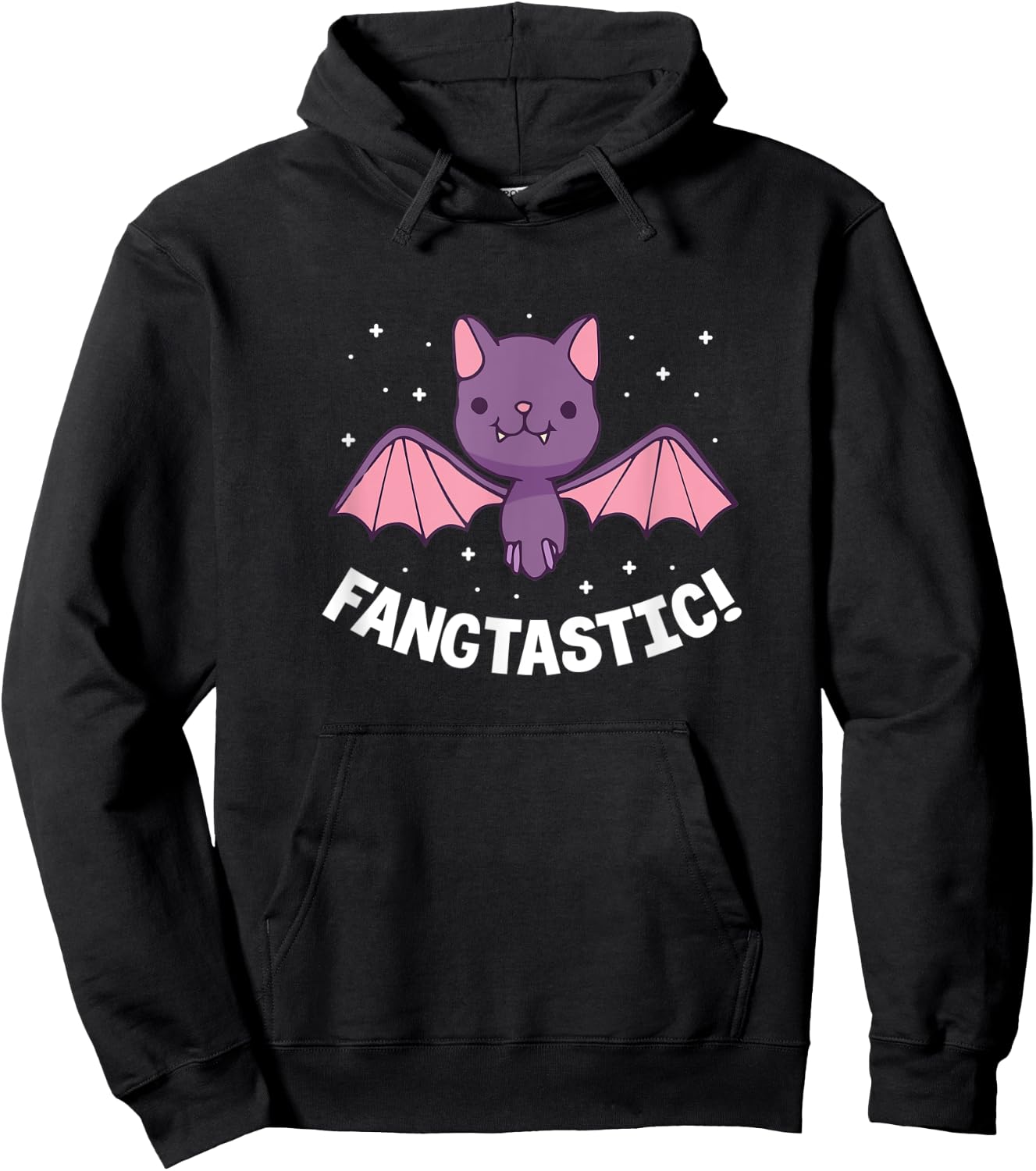 Halloween Bat Fang Funny Fangtastic Hoodie - Hoodie | Black