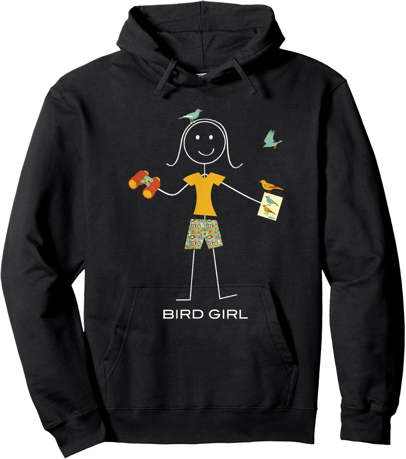 Funny Birding, Girls Birdwatching Hoodie - Hoodie | Black
