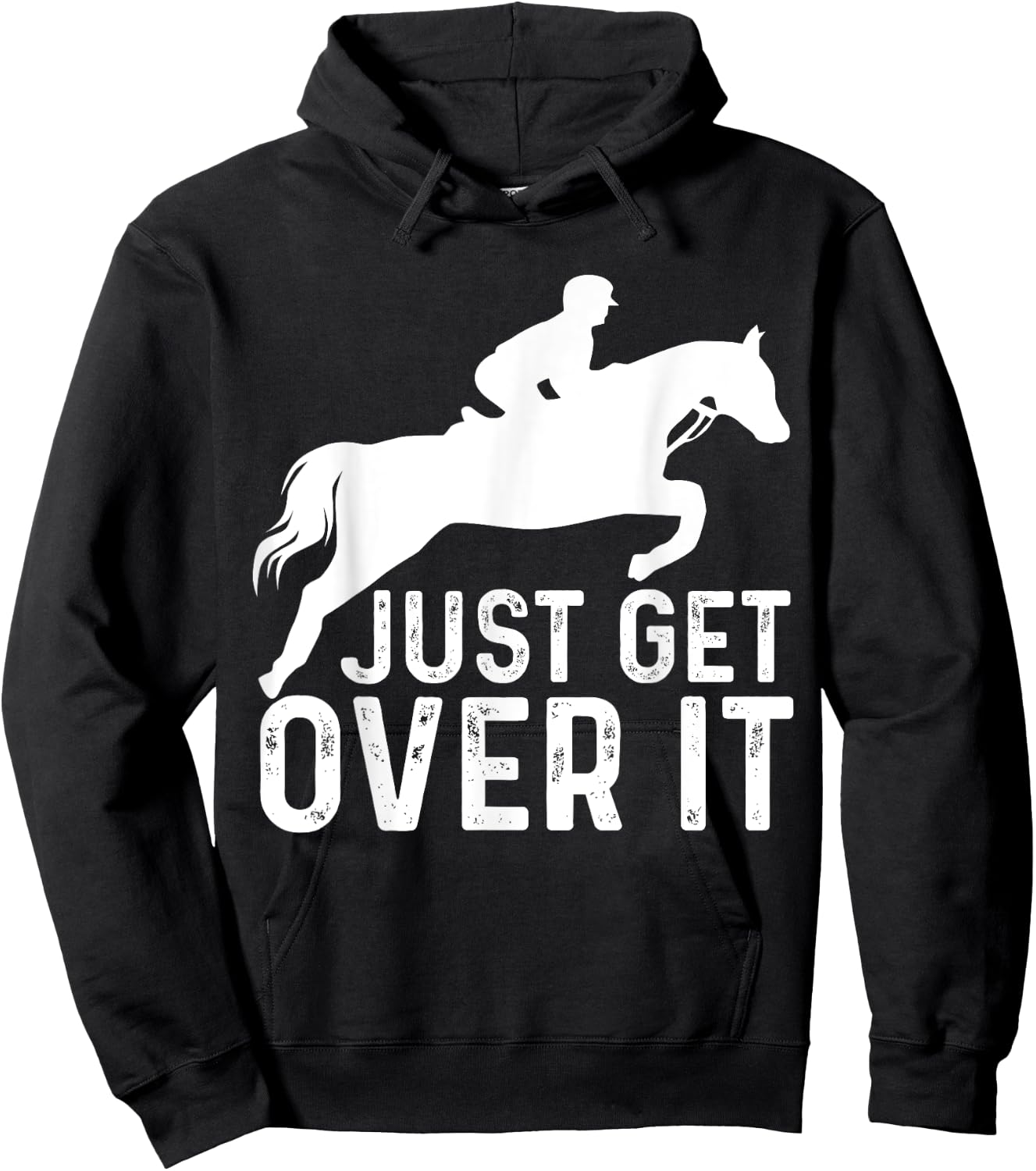 English Horse Riding Hunter Jumper Girl Horseback Riding Hoodie - Hoodie | Black