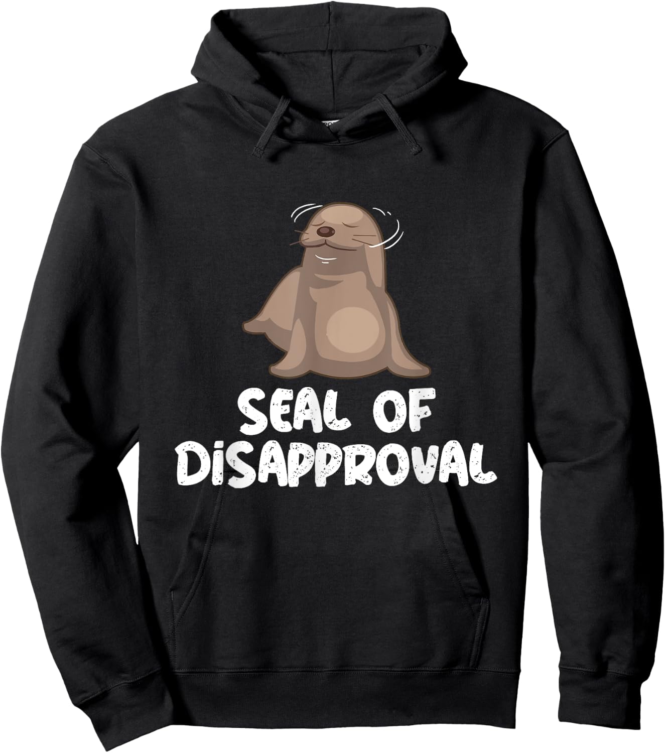 Seal Of Disapproval - Sea Lion - Animal Lover Seal's Pun Hoodie - Hoodie | Black