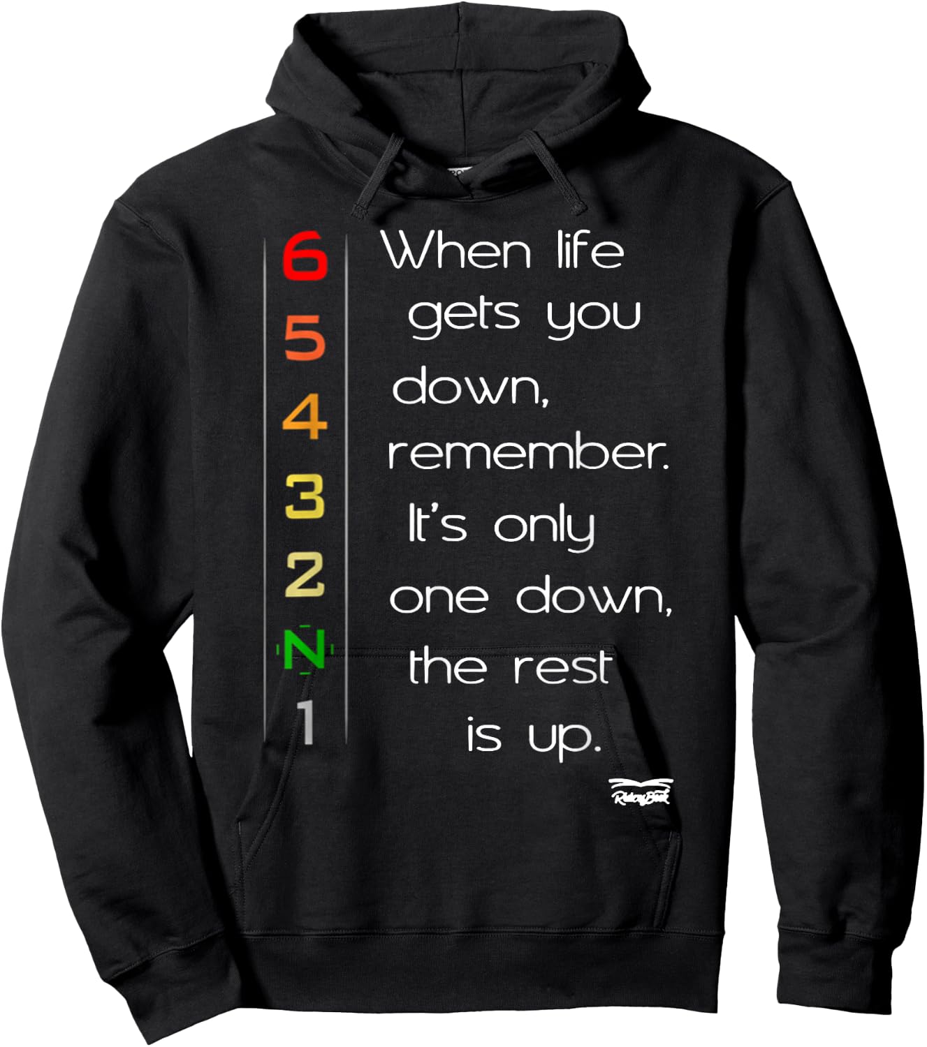 When life gets you down Motorcycle Motorbike Gears Gift Hoodie - Hoodie | Black