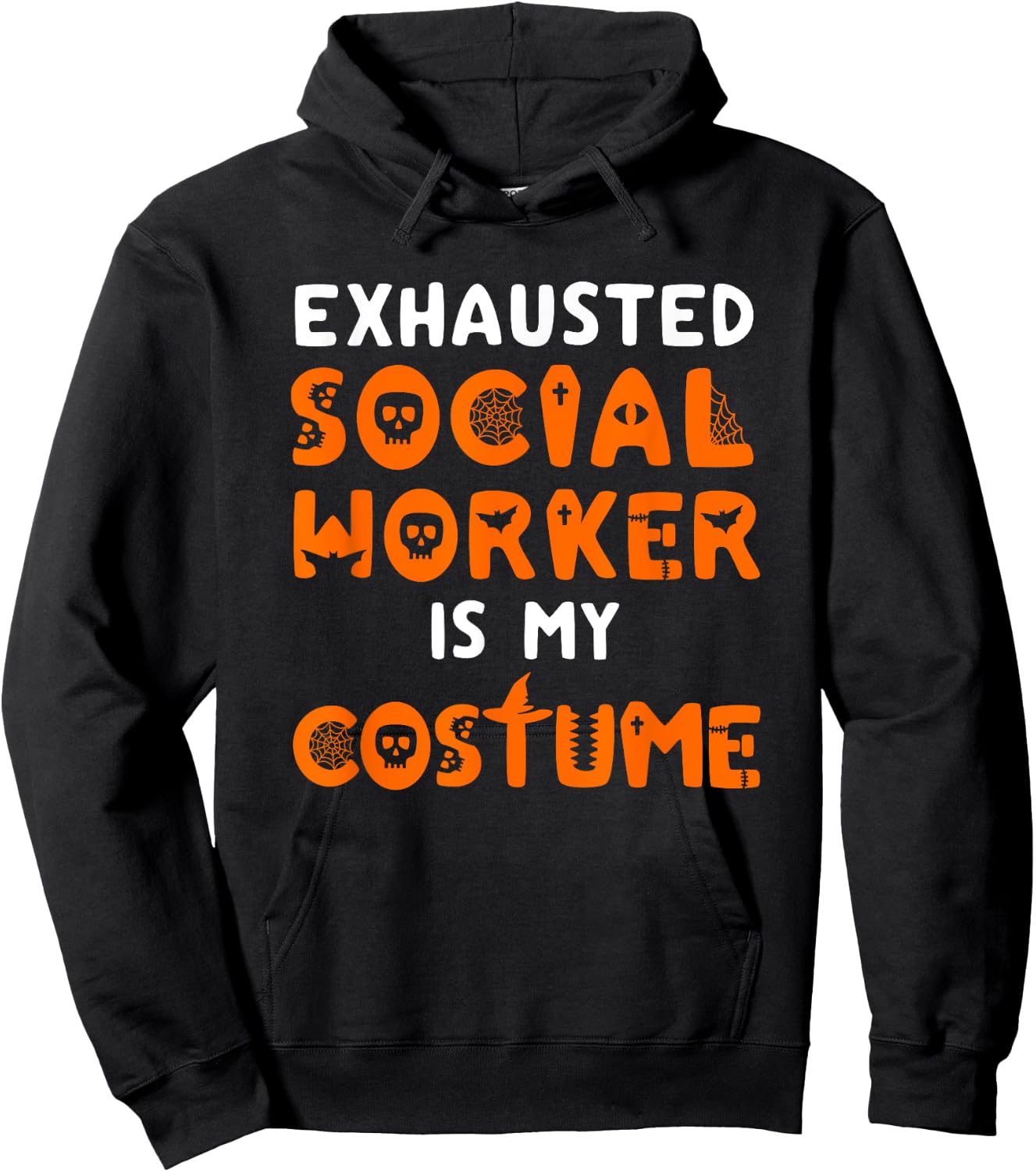 Social Worker Halloween Funny School Social Work Counselor Hoodie - Hoodie | Black