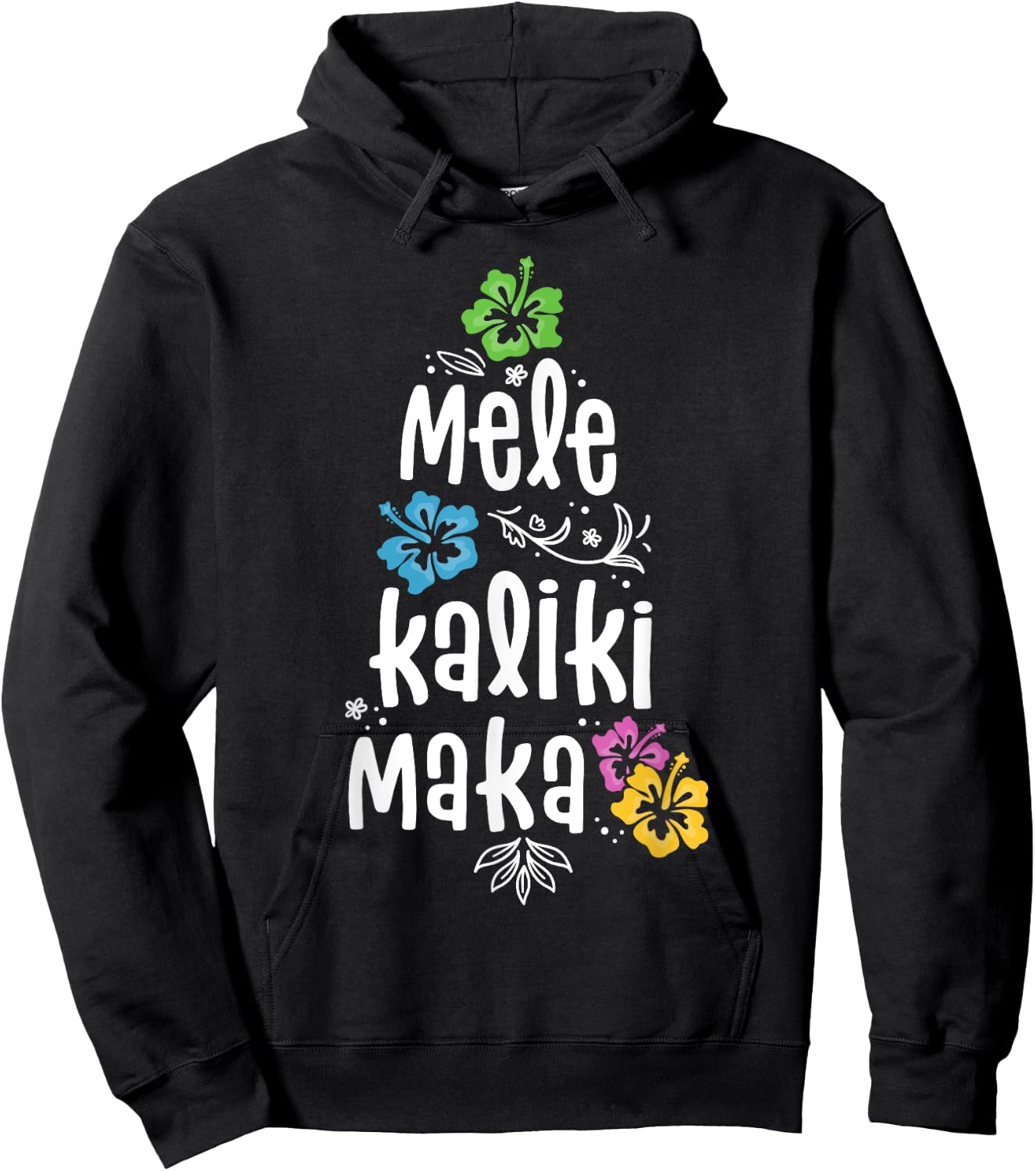 Mele Kalikimaka Christmas Shirts Hawaiian Xmas Vacation Hoodie - Hoodie | Black