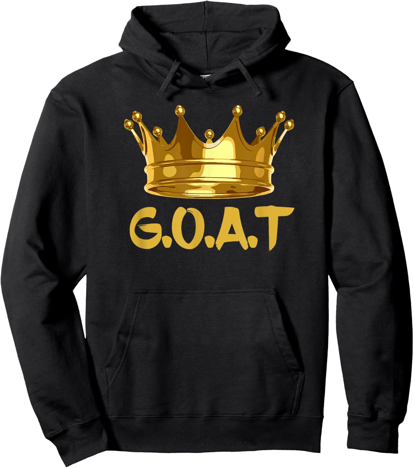 Retro Golden Crown G.O.A.T Gift Men Women Hoodie - Hoodie | Black