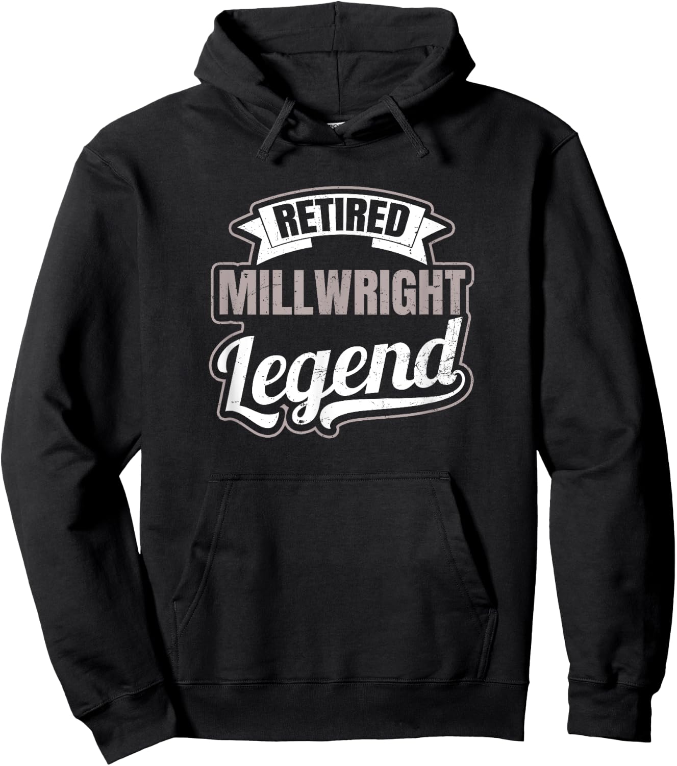 Millwright Design Legend Retired Gift Hoodie - Hoodie | Black