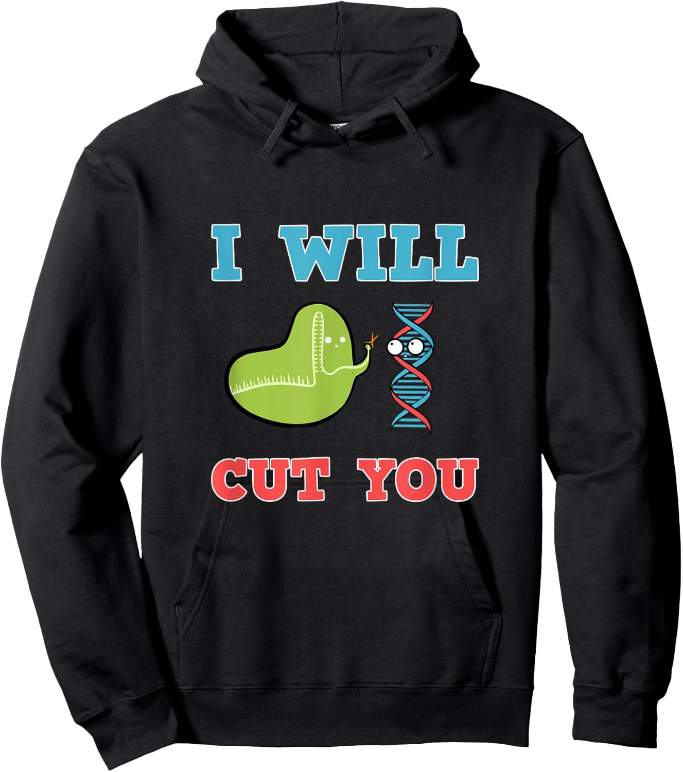 Cool Crispr Gene Editing Cas 9 Bacterium DNA Biotechnology Hoodie - Hoodie | Black