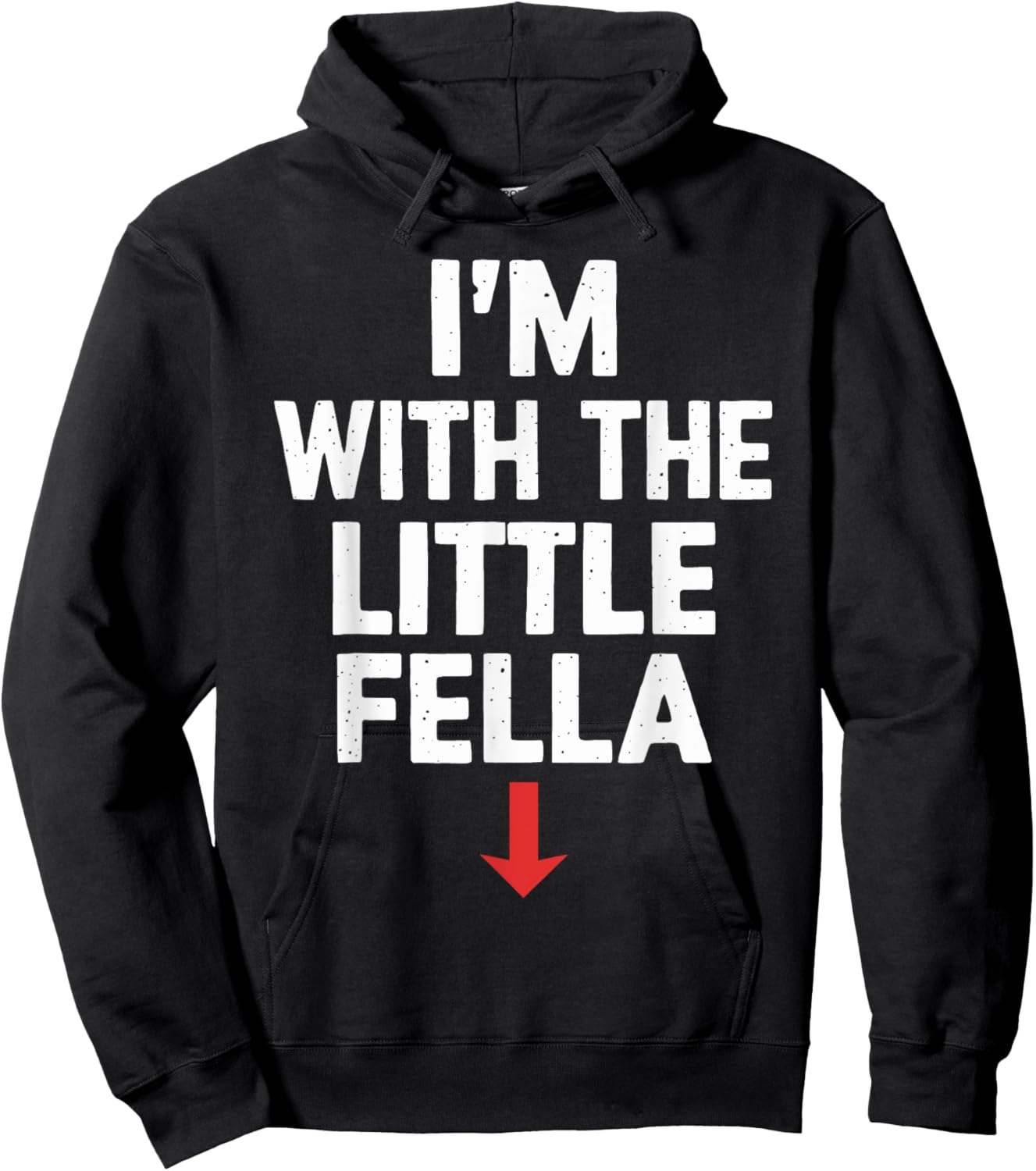 White Trash Party Attire Men I'm With The Little Fella Hoodie - Hoodie | Black