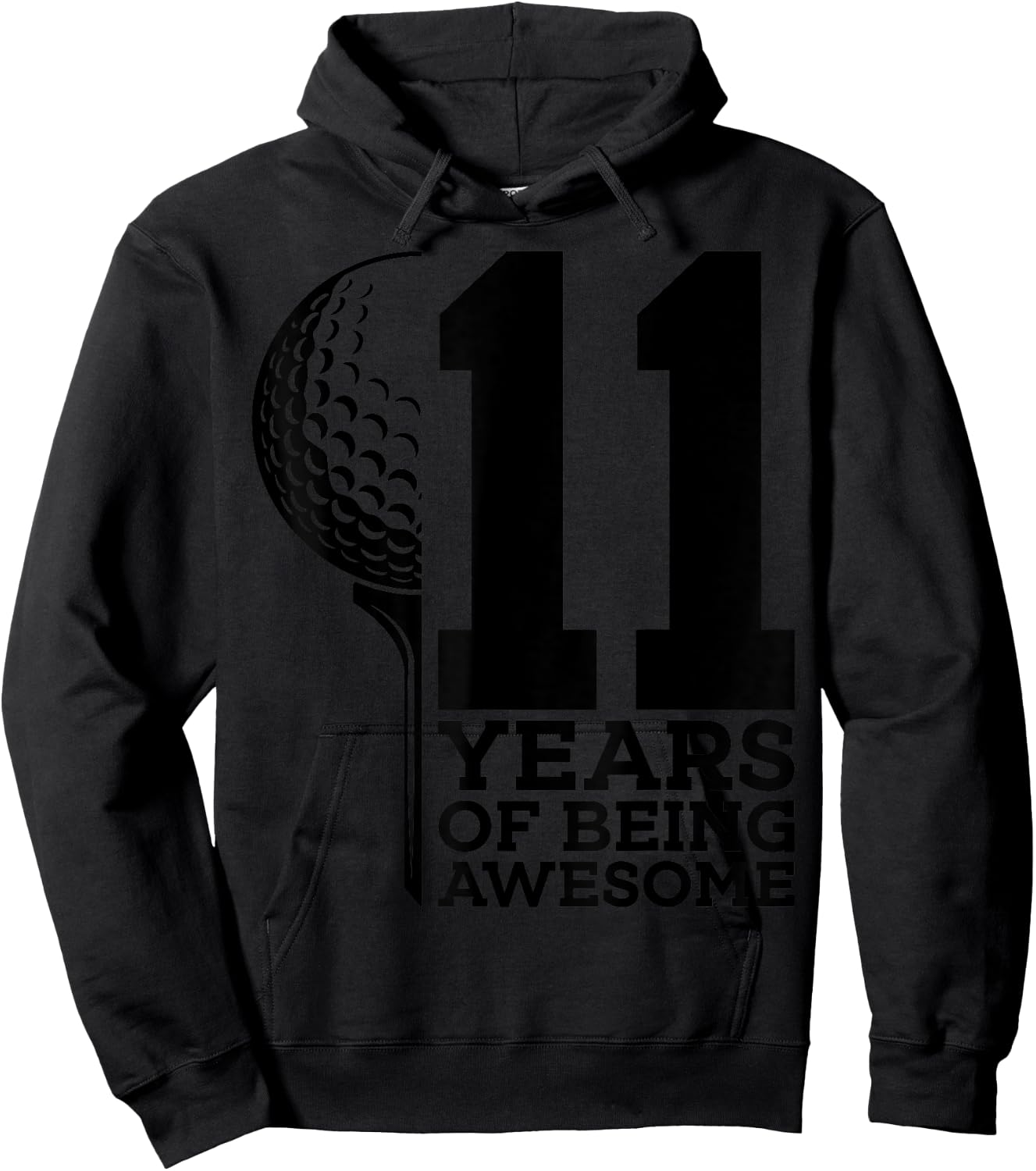 11 Years of Being Awesome Golf 11th Birthday Hoodie - Hoodie | Black