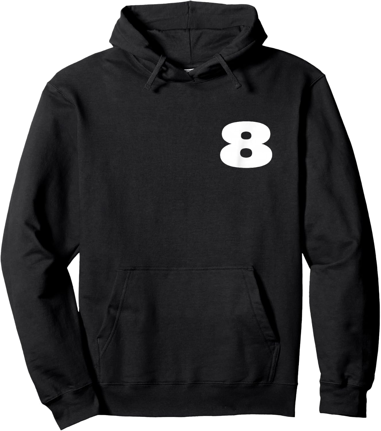 The Number 8 Eight Sports Team FRONT PRINT Matching Birthday Hoodie - Hoodie | Black