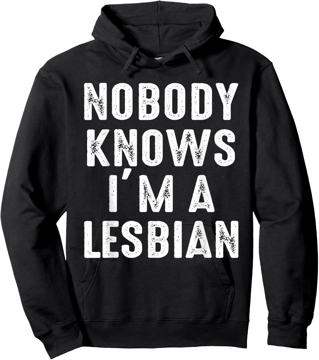 Nobody Knows I'm A Lesbian Hoodie - Hoodie | Black