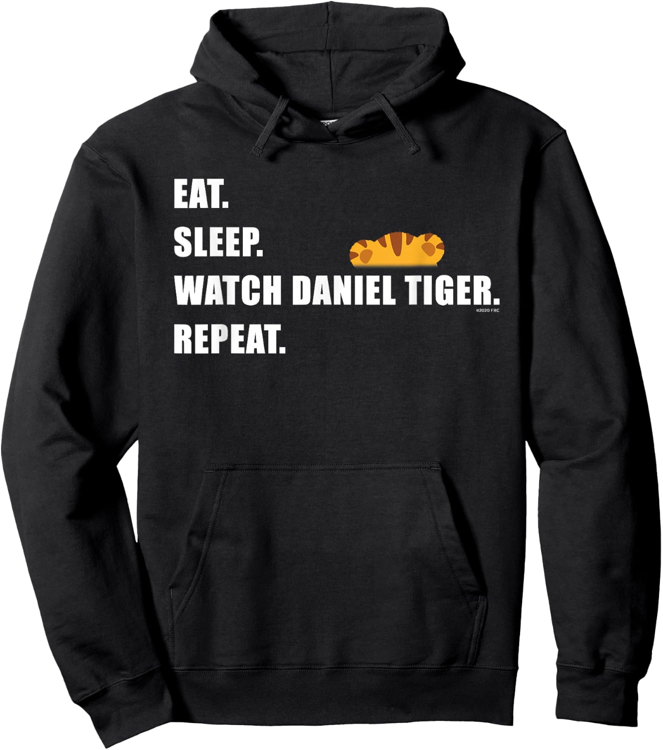 Eat Sleep Watch Daniel Tiger's Neighborhood Repeat (Dark) Hoodie - Hoodie | Black
