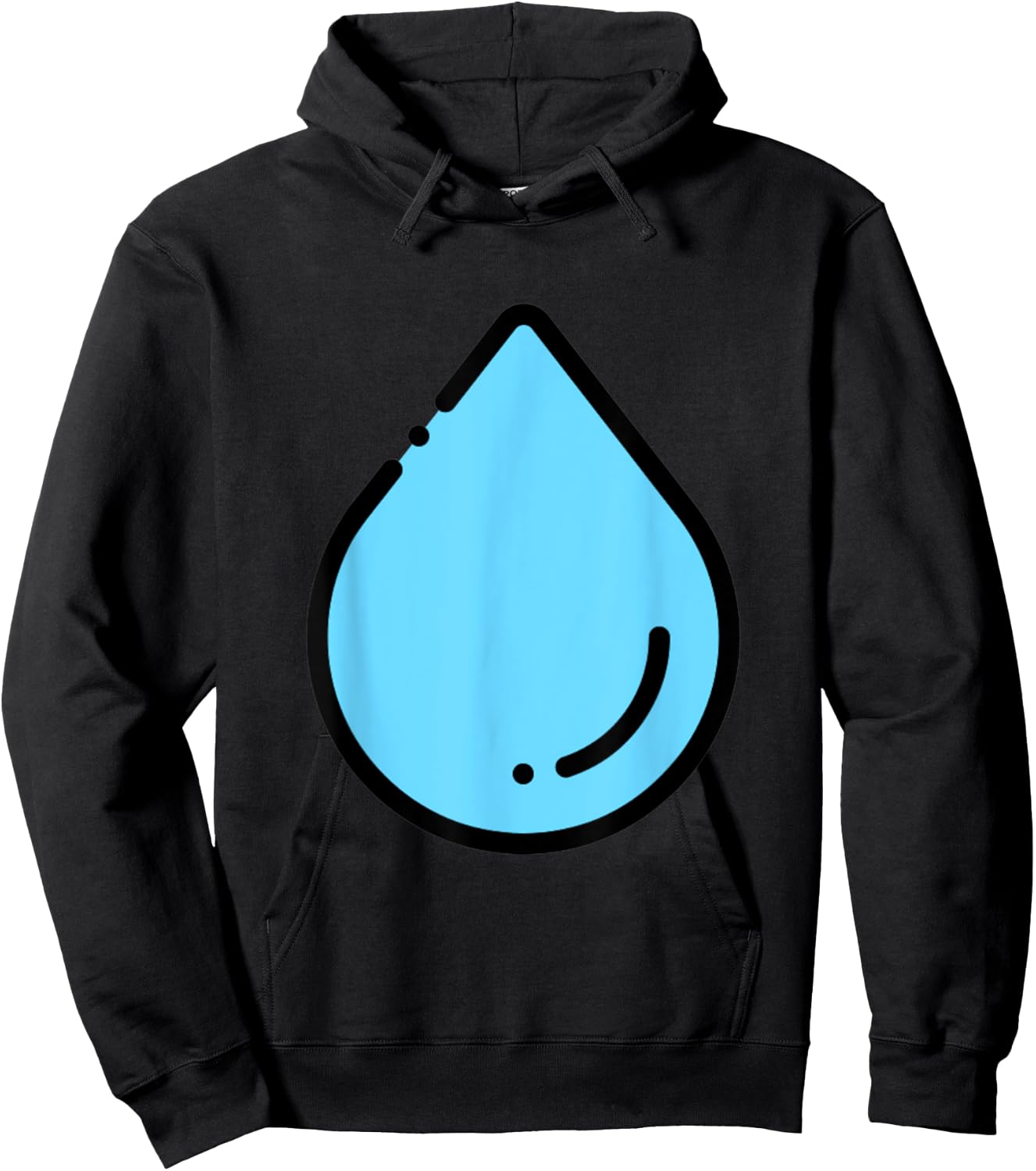 Water Droplet Waterdrop Raindrop Water Lover Hydration Hoodie - Hoodie | Black