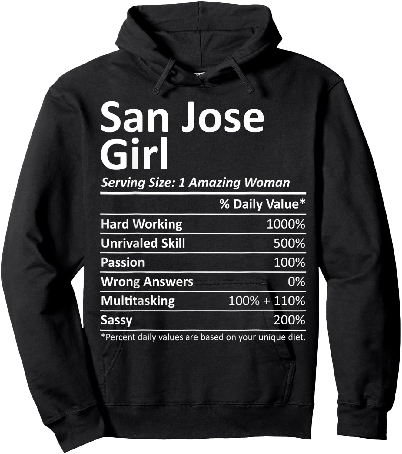 SAN JOSE GIRL CA CALIFORNIA Funny City Home Roots USA Gift Hoodie - Hoodie | Black