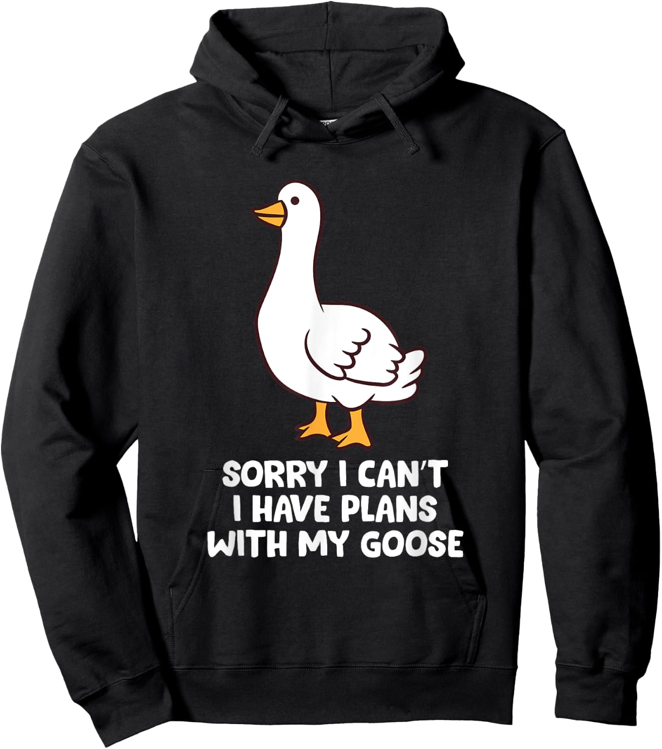 Funny Goose Sorry I Can't I Have Plans With My Goose Hoodie - Hoodie | Black