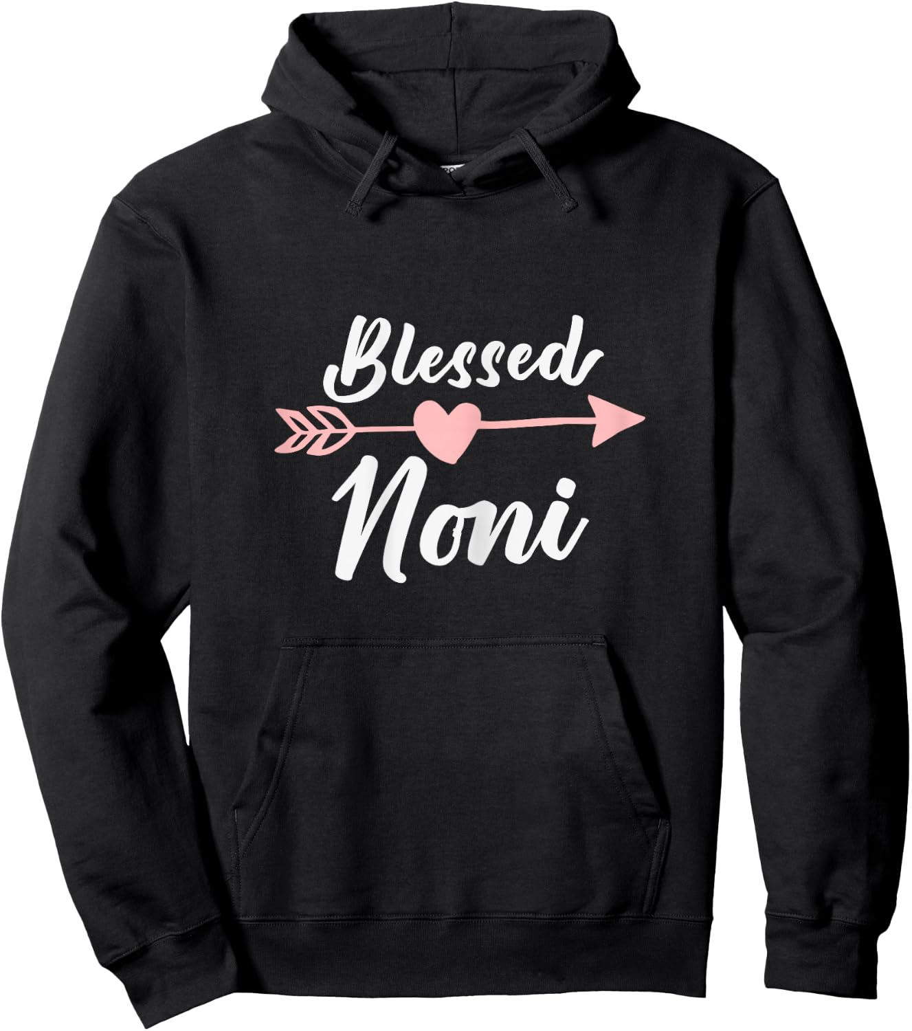 Blessed Noni Arrow Heart Love Grandma Cute Funny Hoodie - Hoodie | Black