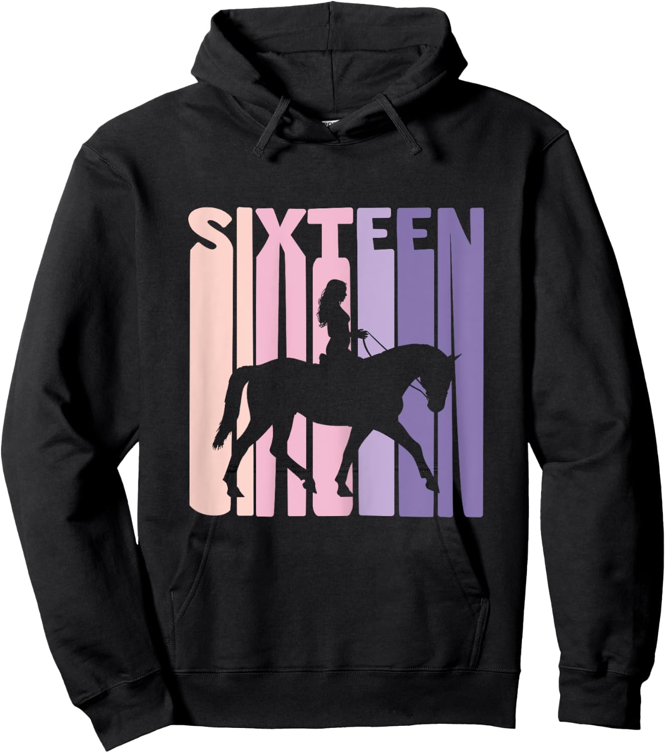 16th Birthday Gift Horse Rider Fan 16 Years Girls Hoodie - Hoodie | Black