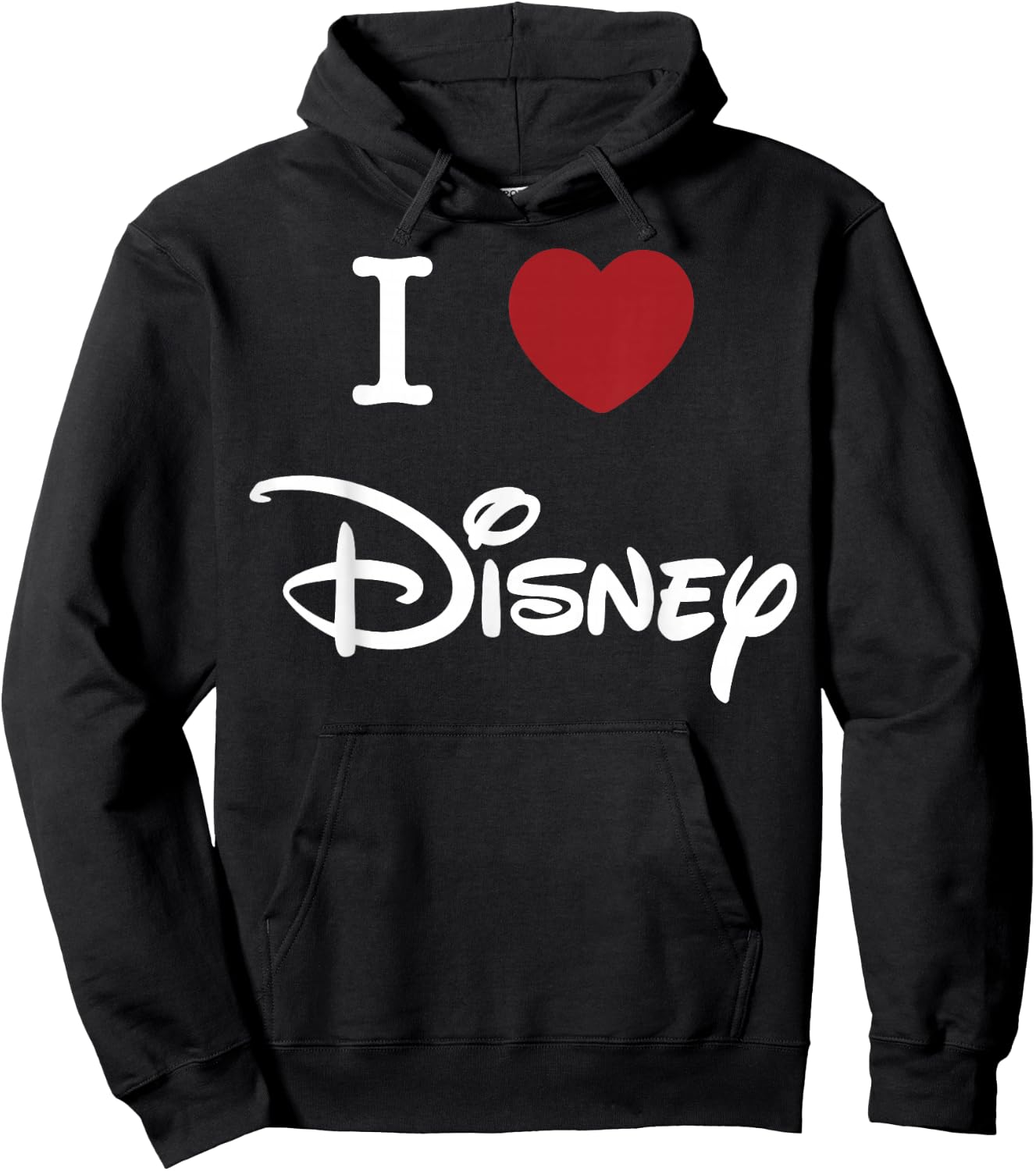 Disney I Love Disney Heart Logo Hoodie - Hoodie | Black