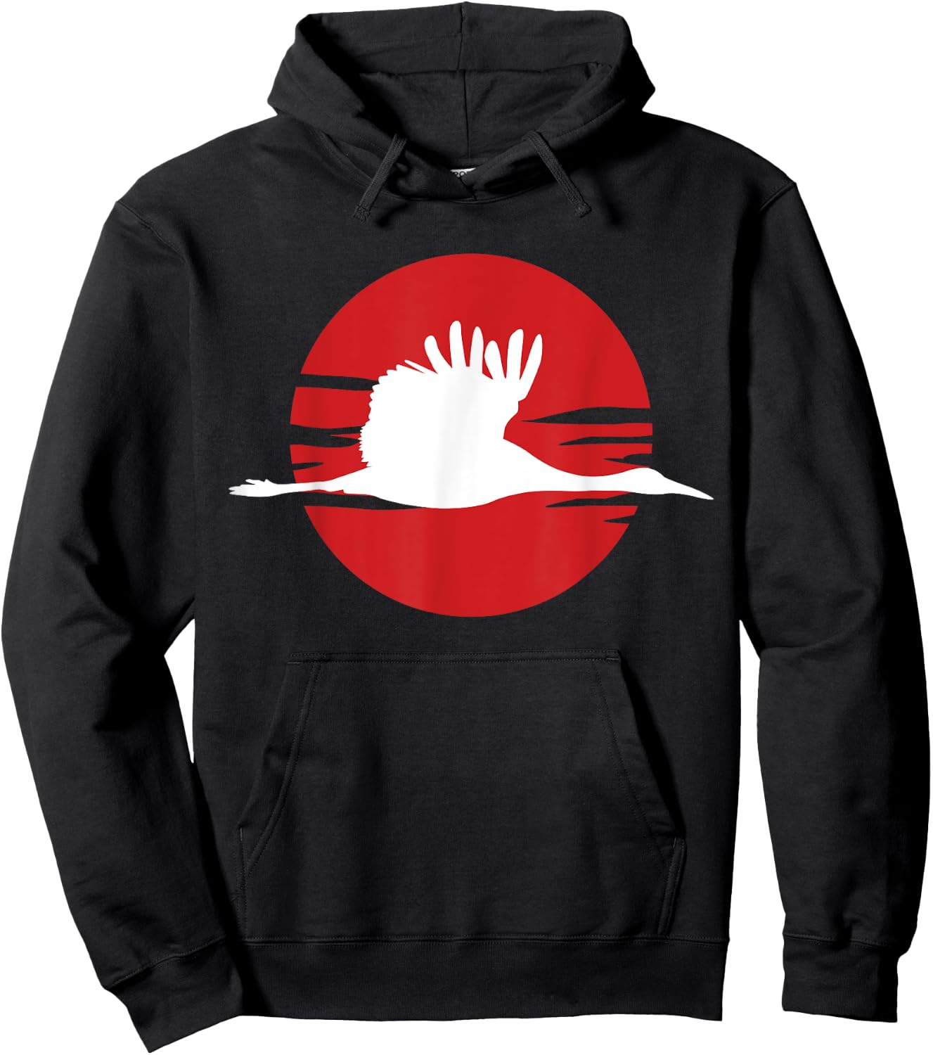 Crane Bird Sandhill Crane Hoodie - Hoodie | Black
